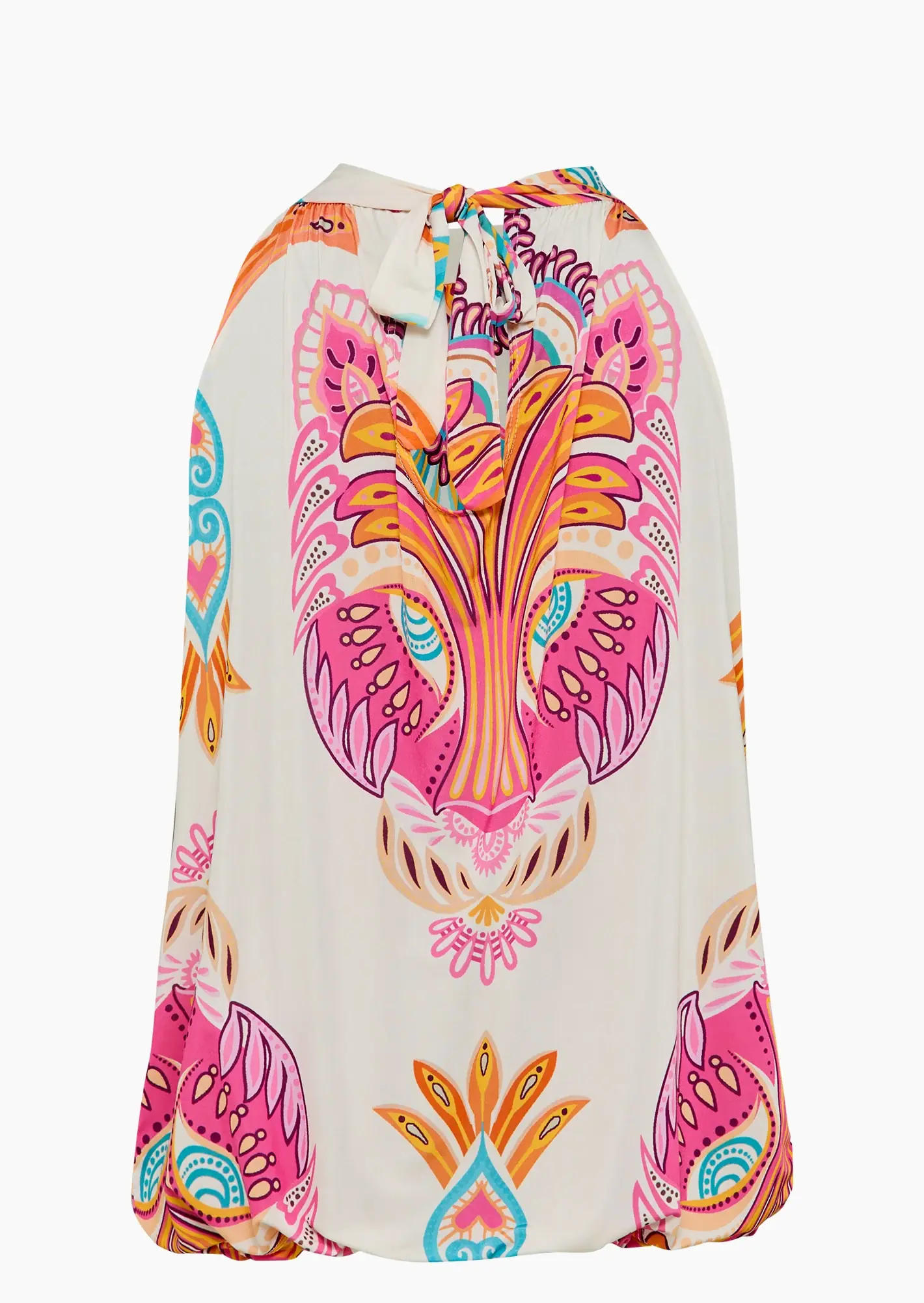 Neckholdertop mit sommerlichem Muster, bunt
