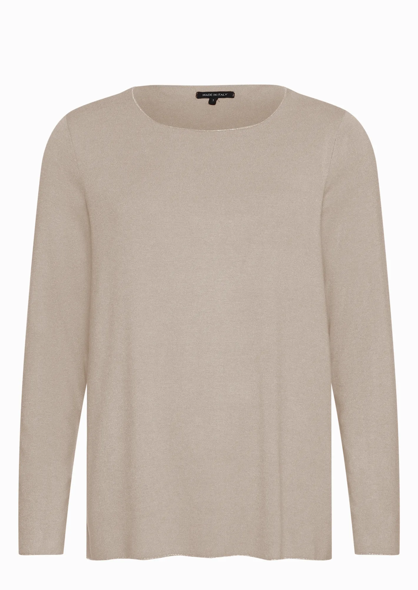 Langarmshirt in Feinstrick, pepper