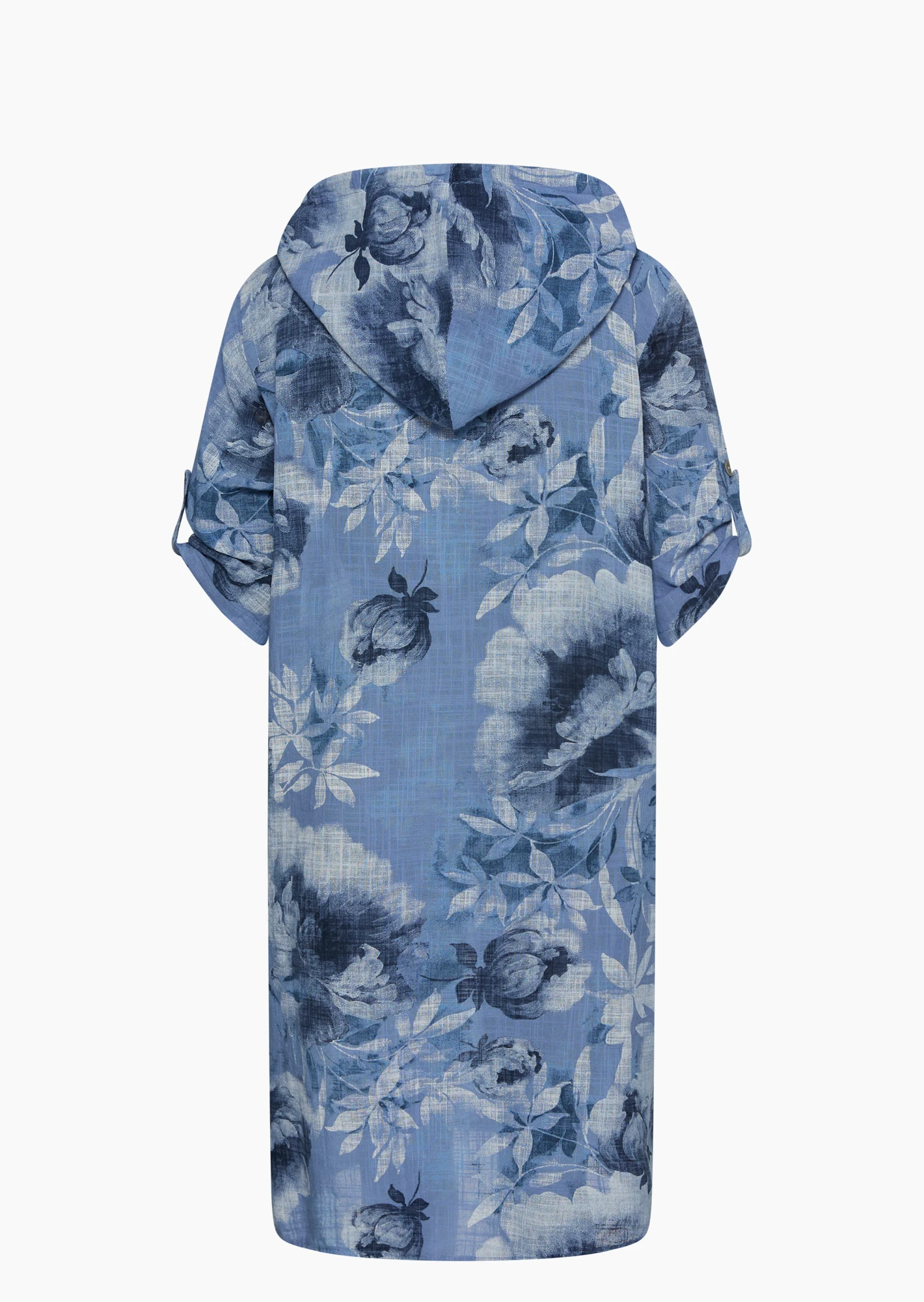 Hemdkleid mit Kapuze, blue