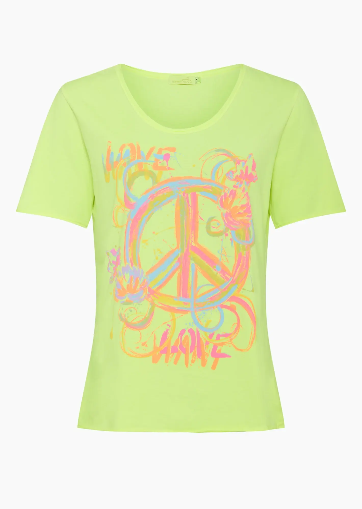Shirt mit knalligem Print, neongelb