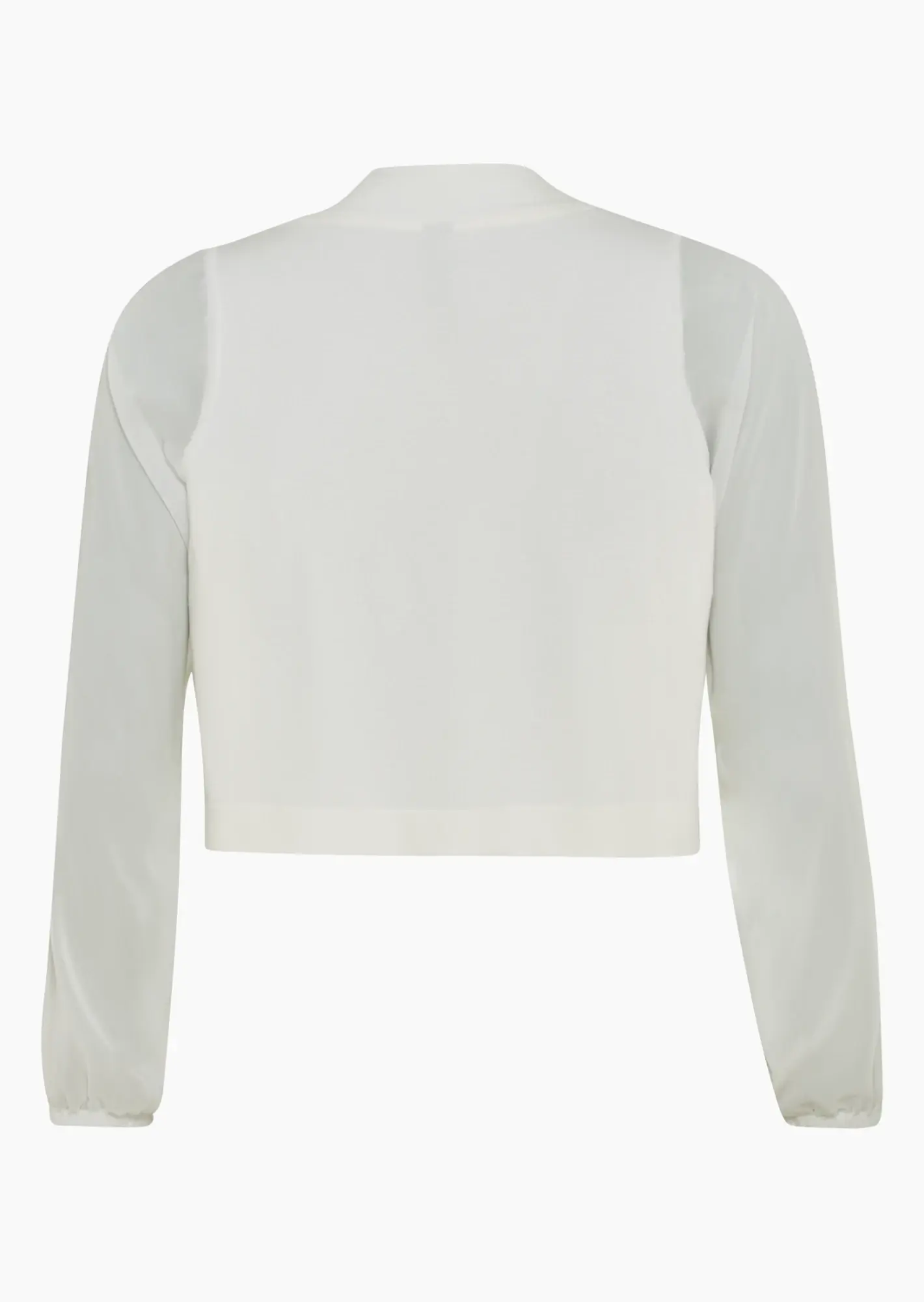 Shirtjacke mit Chiffon, offwhite