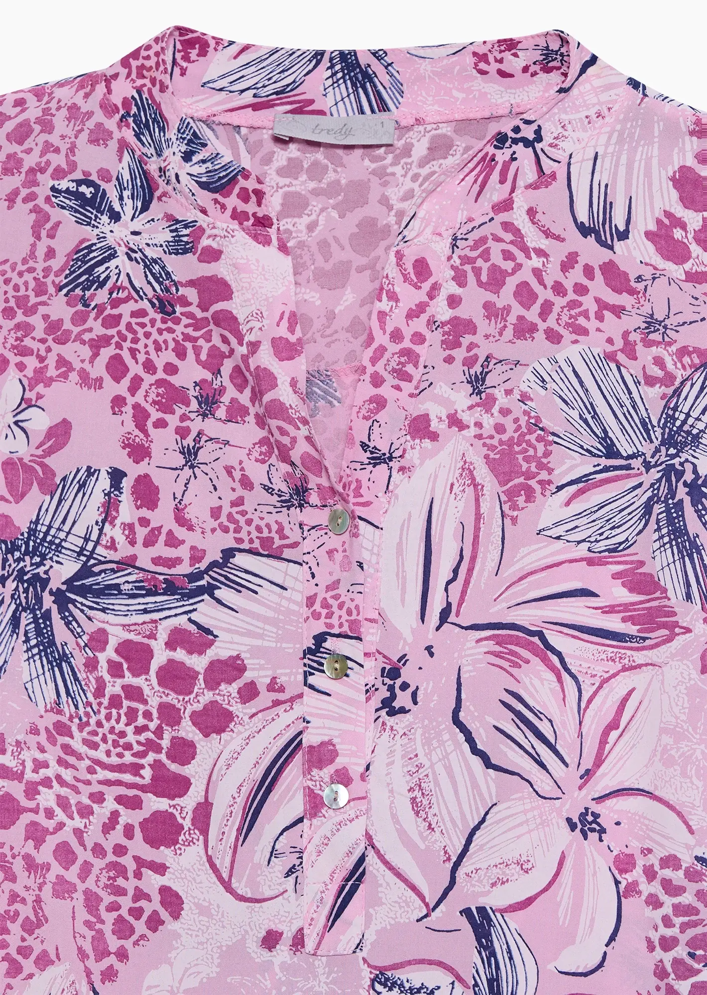 Bluse im Alloverprint, mandelblüte