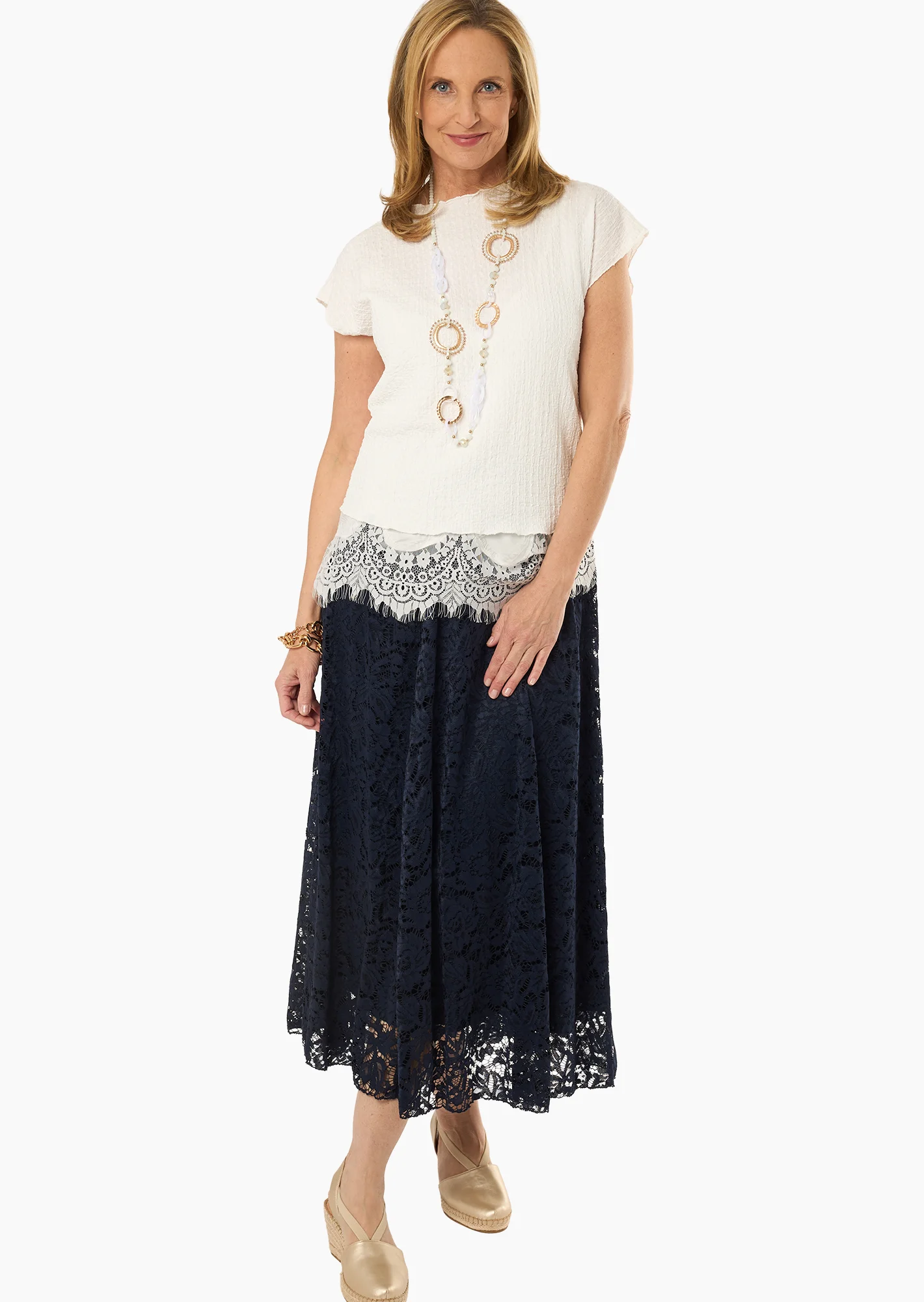Rock aus Spitze, navy