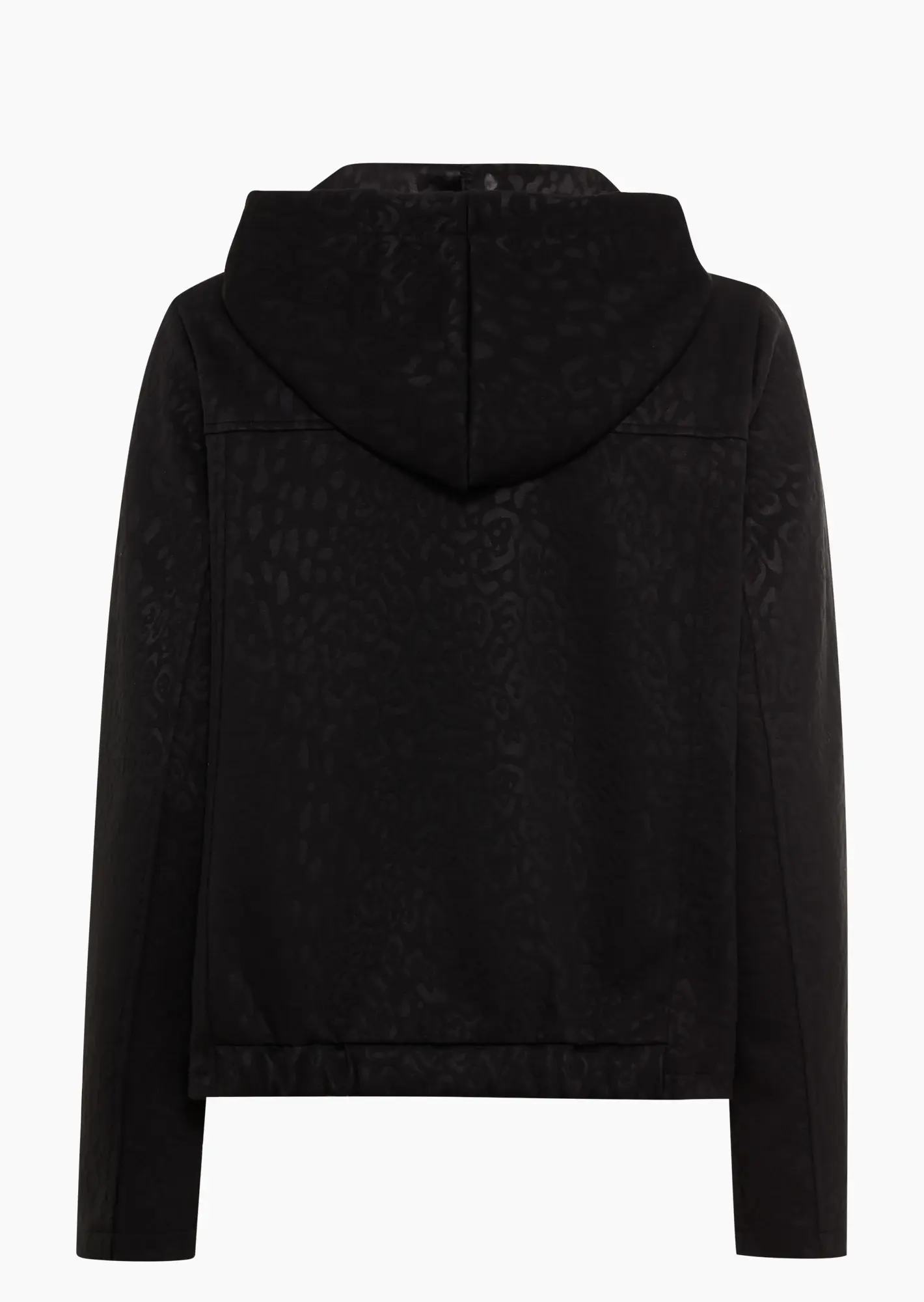 Sweatjacke mit Leoprägung, schwarz