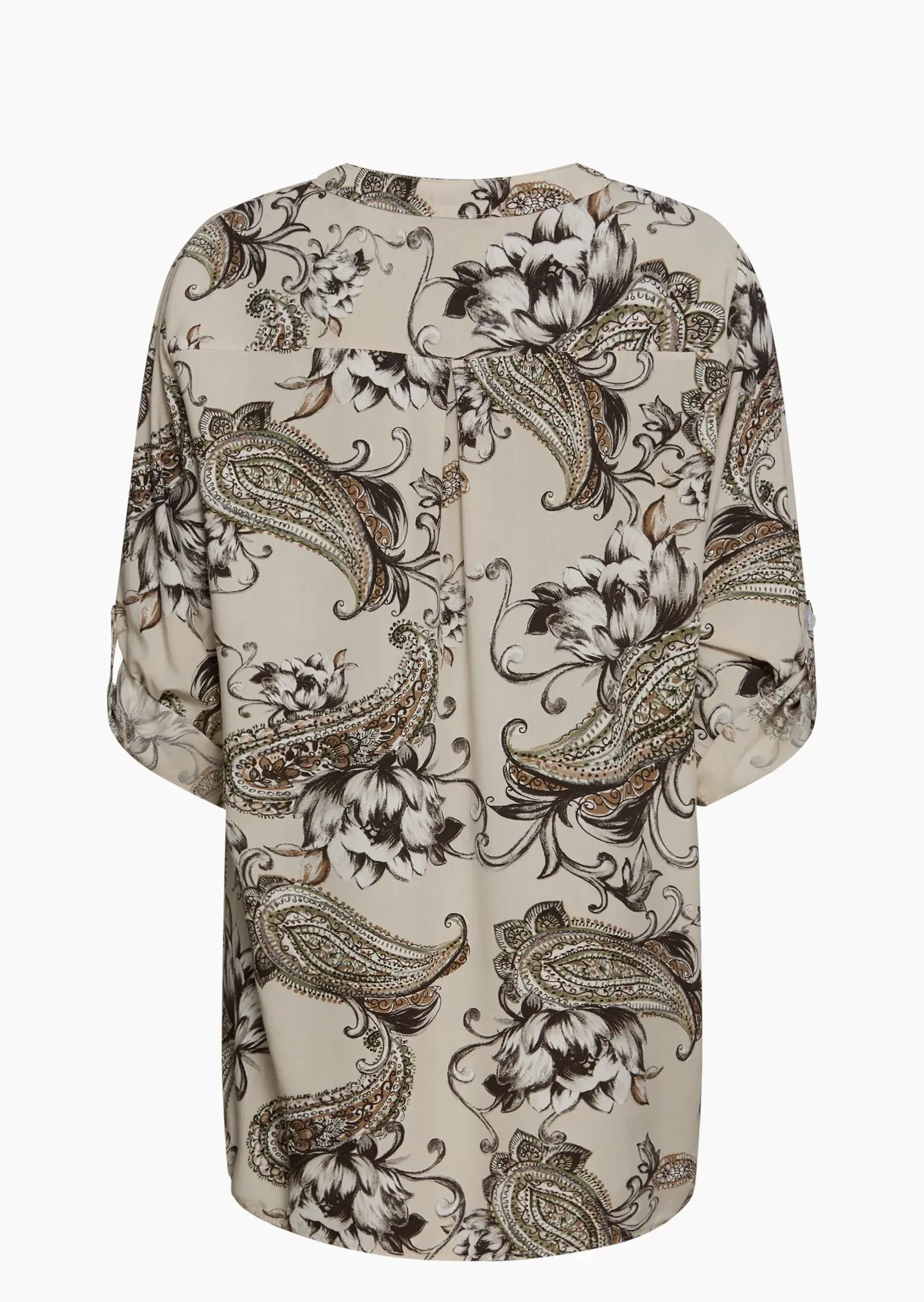 Bluse mit Mustern, sand