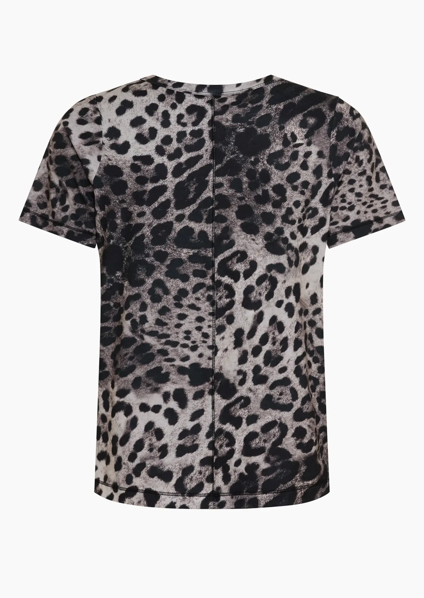 Shirt im Alloverleoprint & Ziersteinen, fango