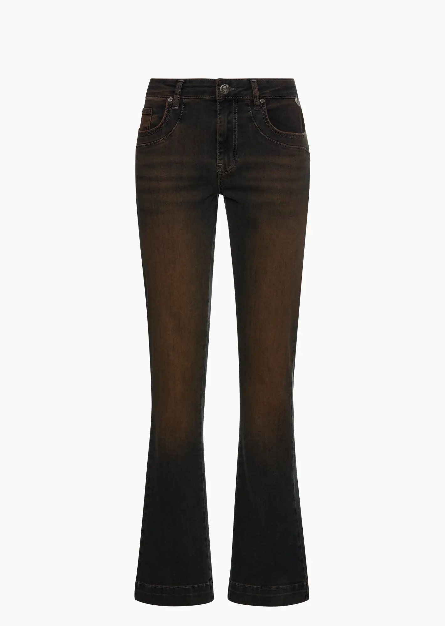 Jeans im Bootcut-Style, dirty tint