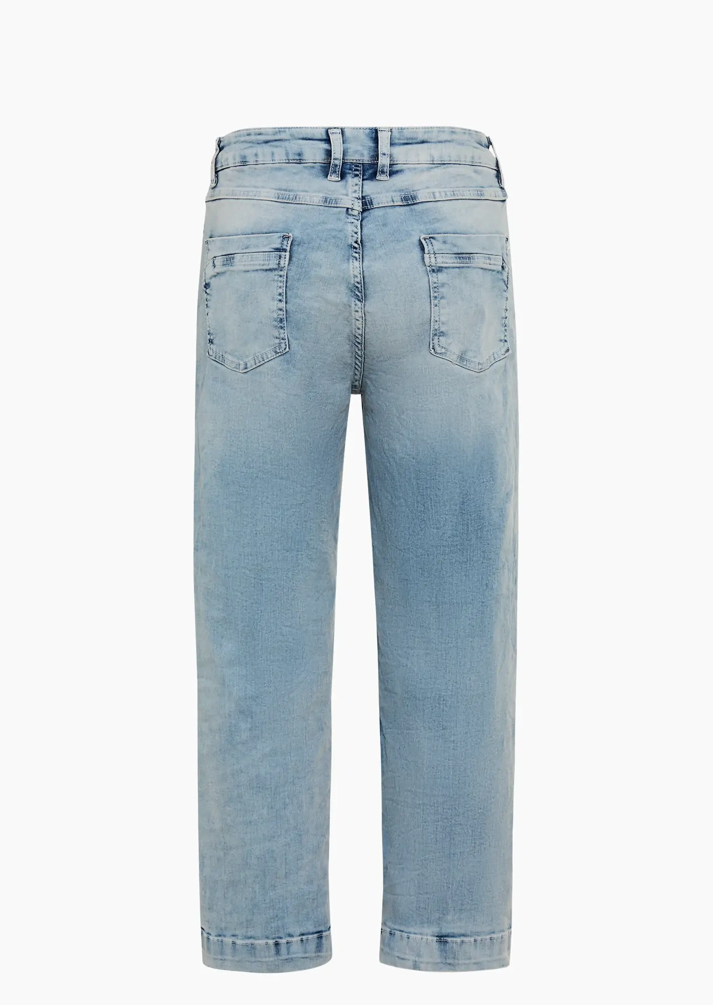 Wide Leg Jeans mit Knopfleiste, bleached denim