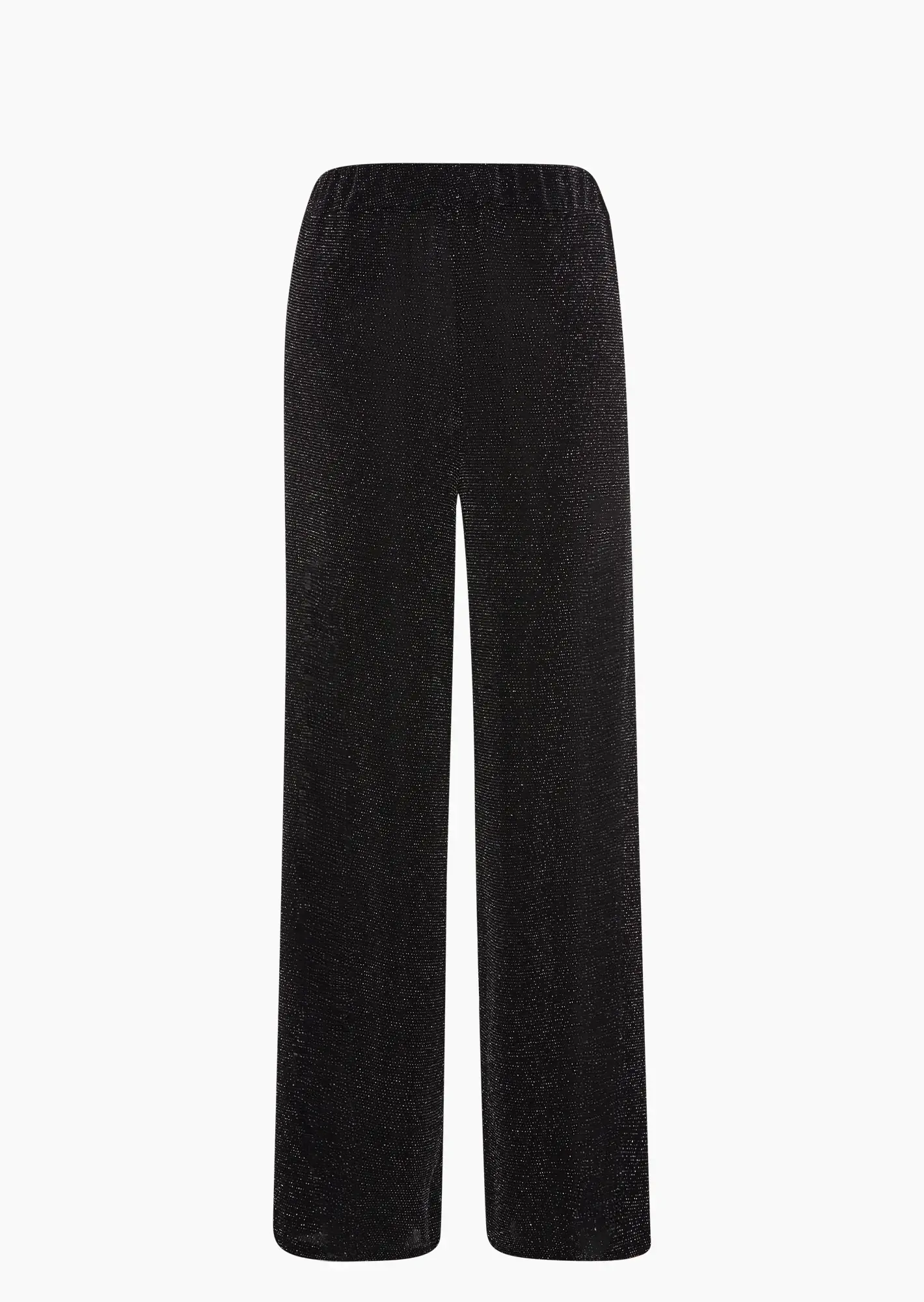 Wide Leg mit Glitzereffekt, schwarz