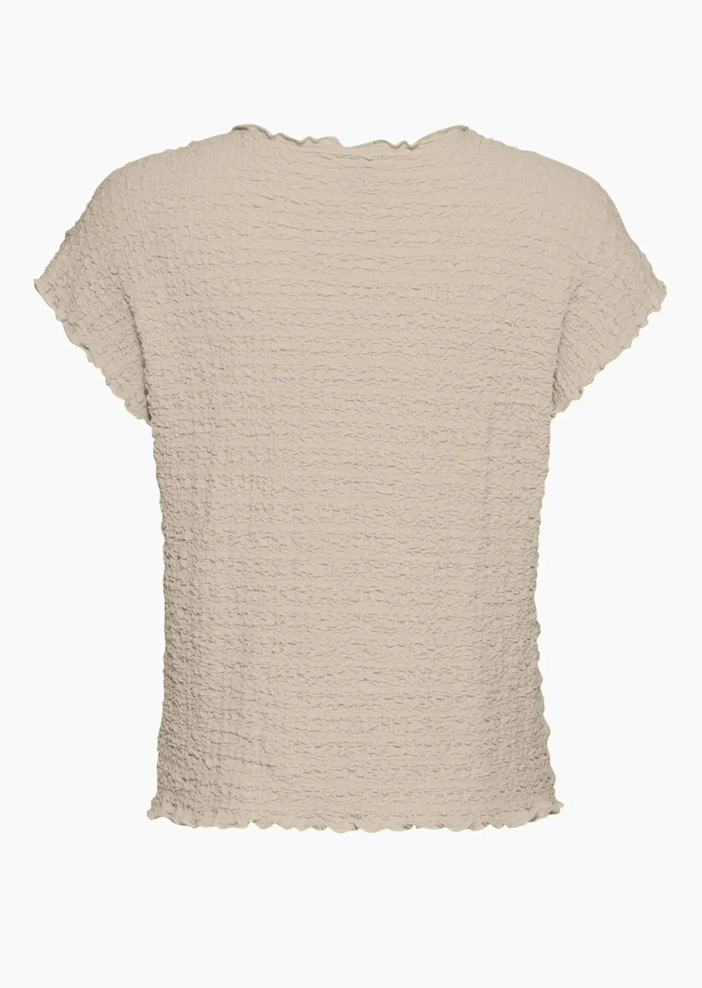 Shirt in Strukturstoff, crema