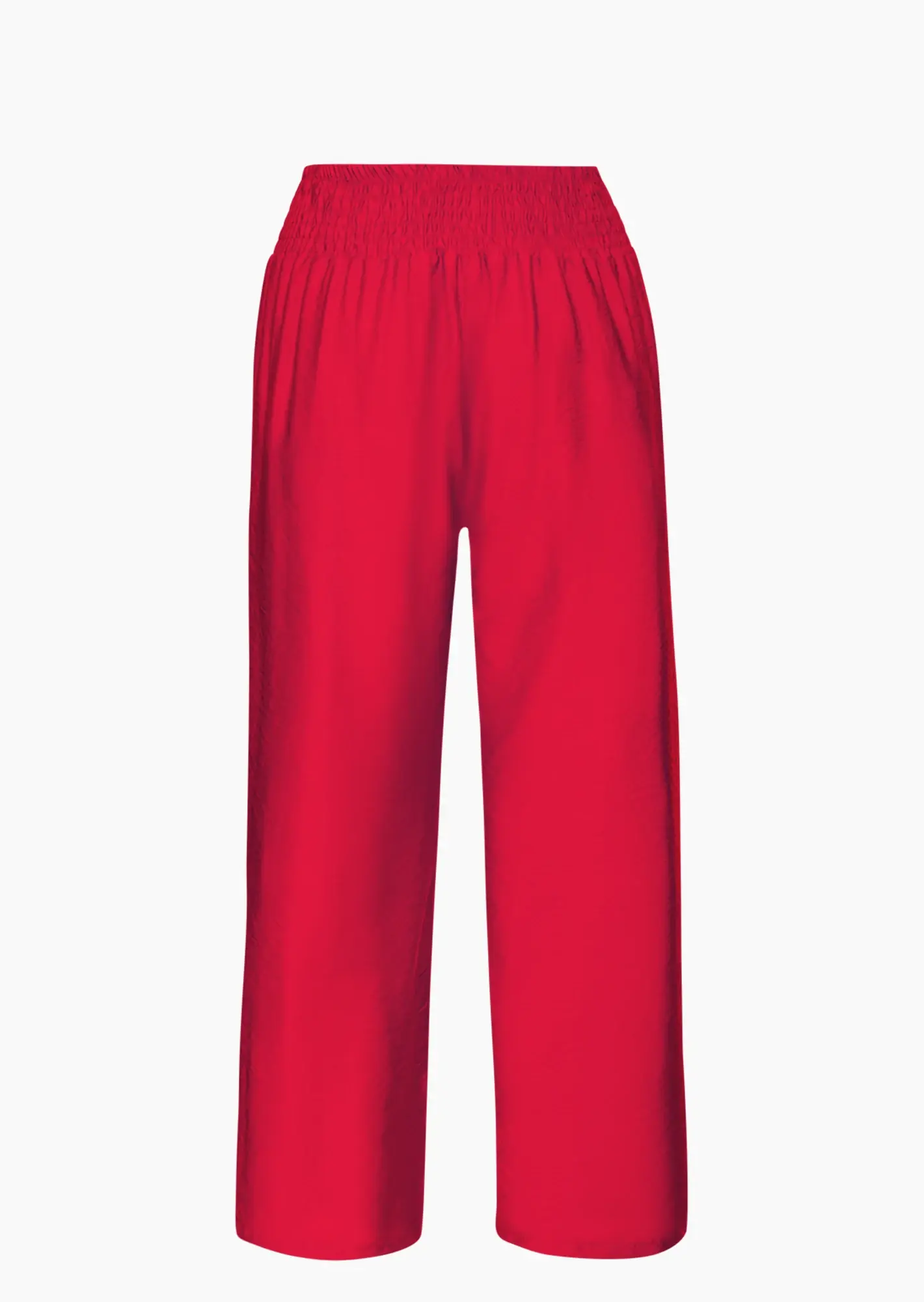 Wide Leg Hose mit dekorativem Saum, tredyrot