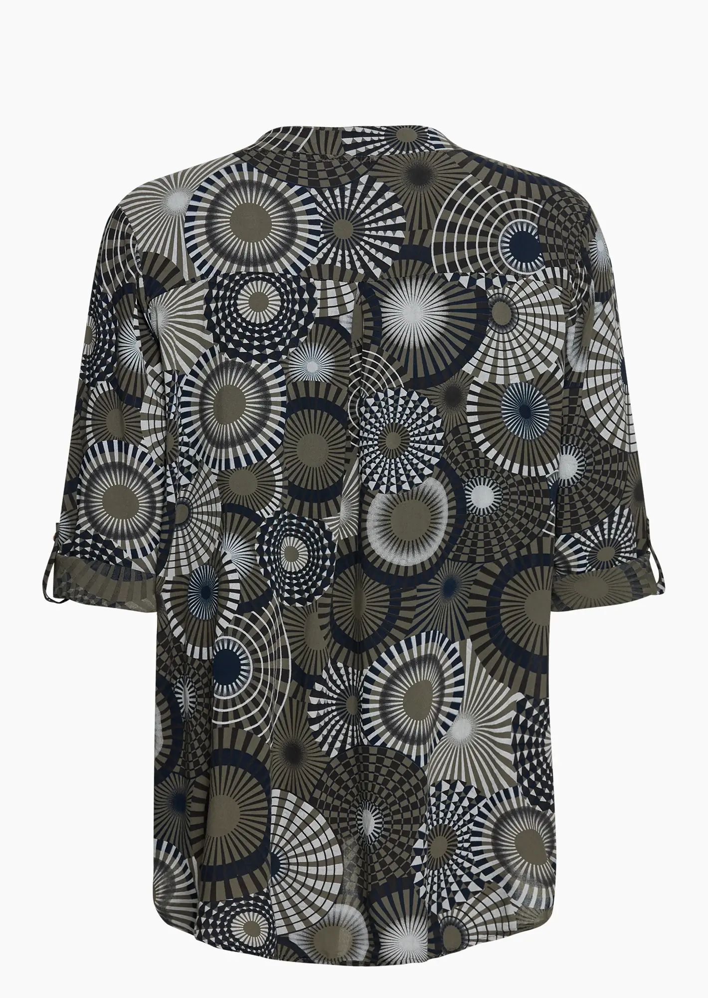 Bluse im Alloverprint, oliv