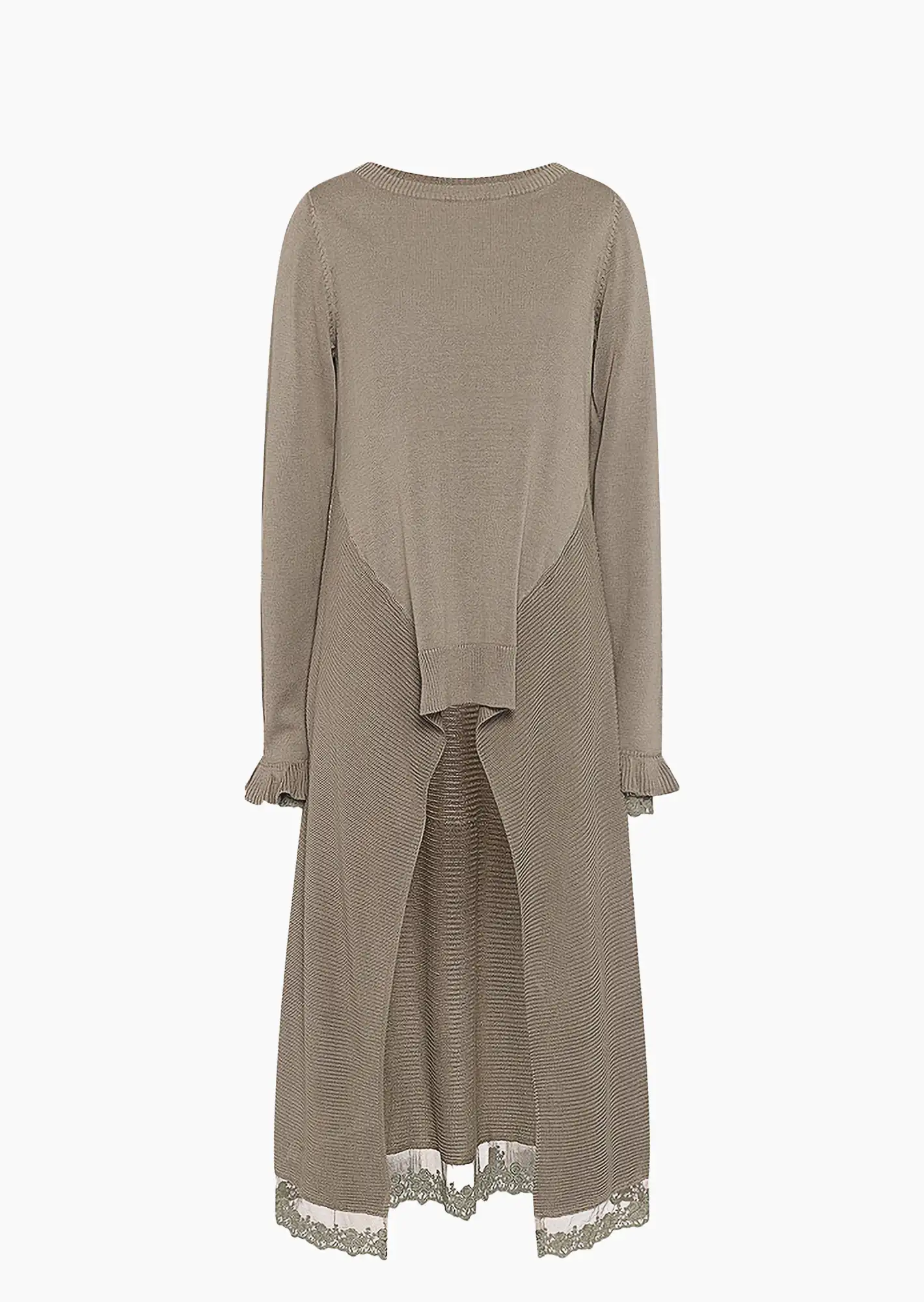 Strickpullover 'Vokuhila', salbei