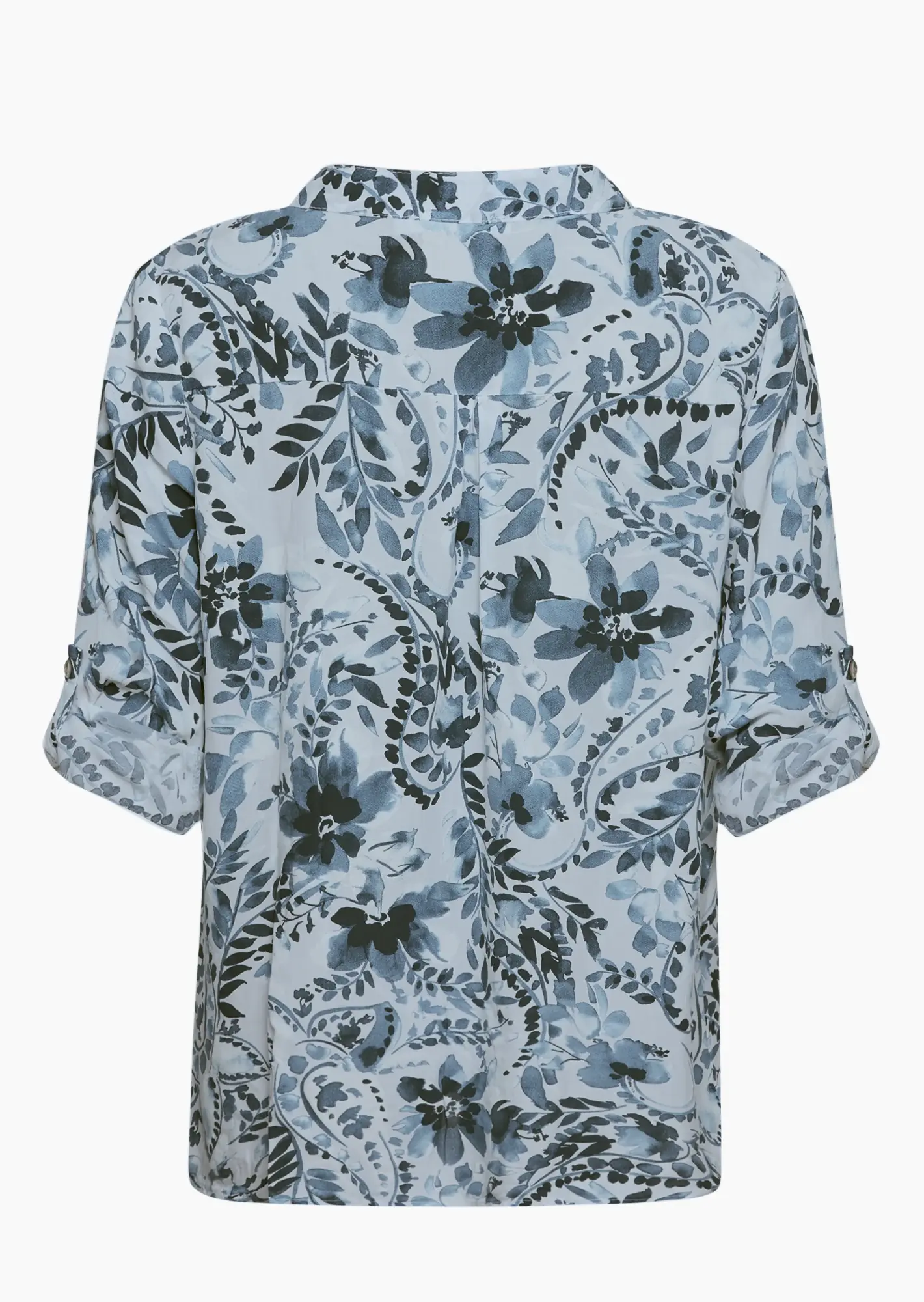 Bluse im Alloverprint, eiskristall