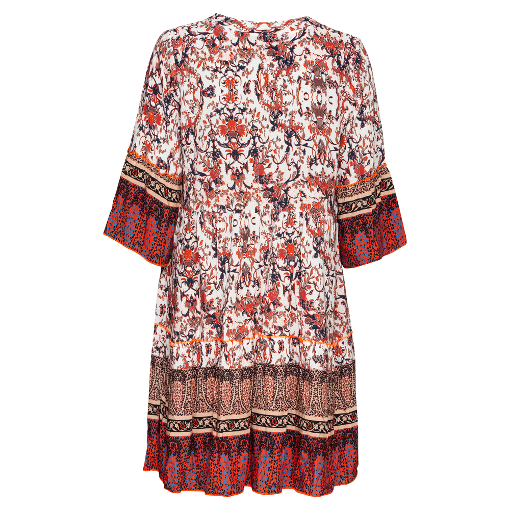 Kleid im Floral-Print, offwhite