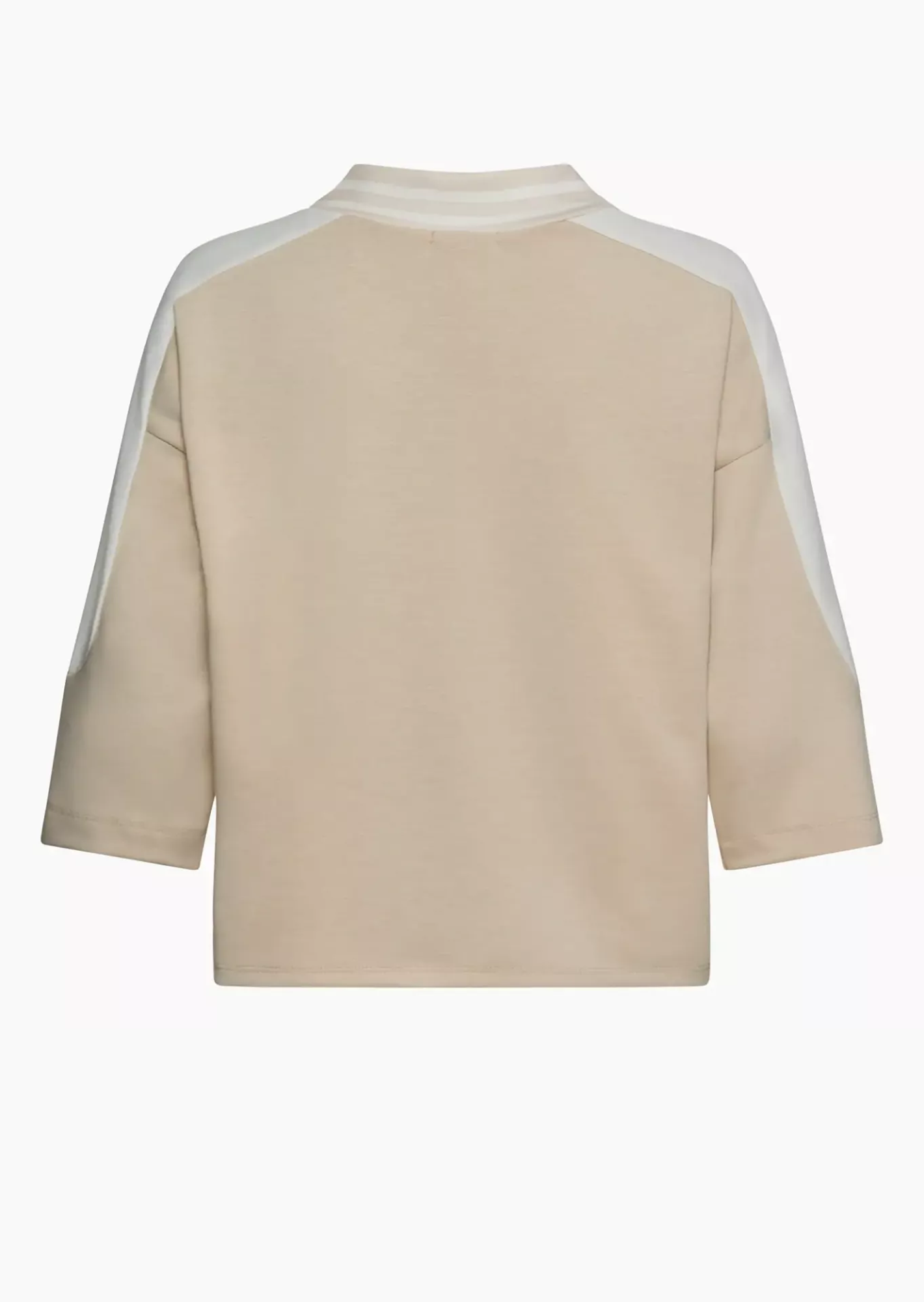 Sweatpullover mit V-Ausschnitt, crema
