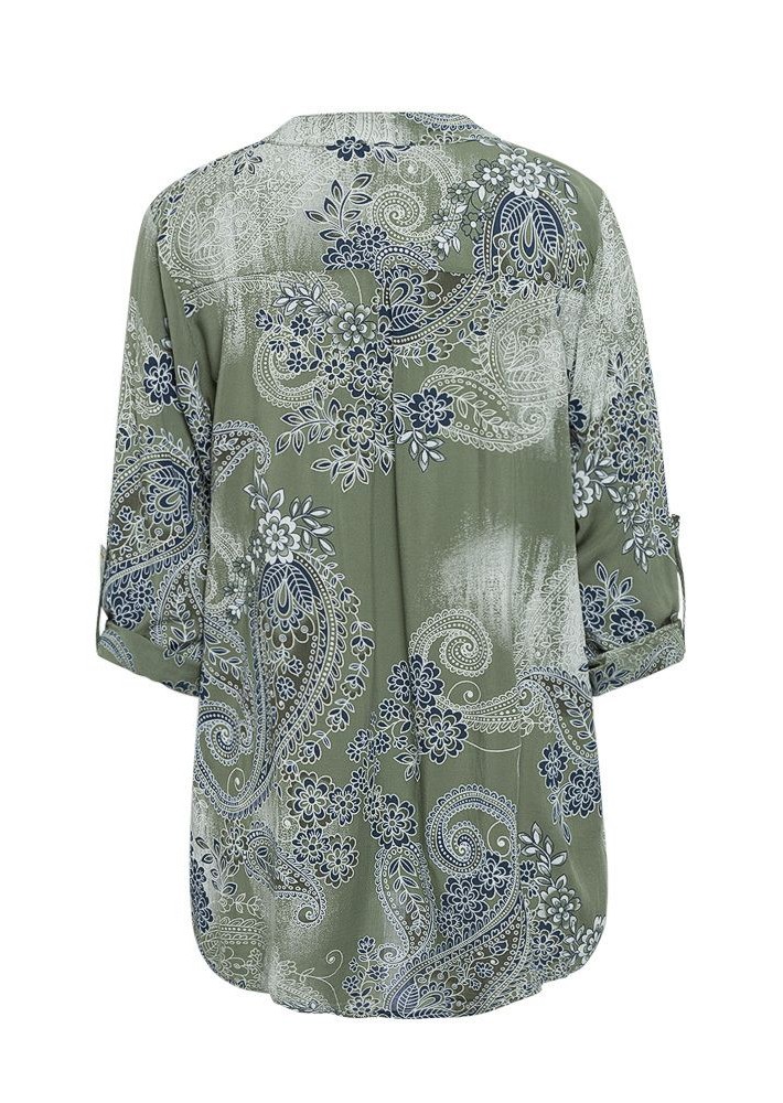 Bluse mit Pailletten, salbei
