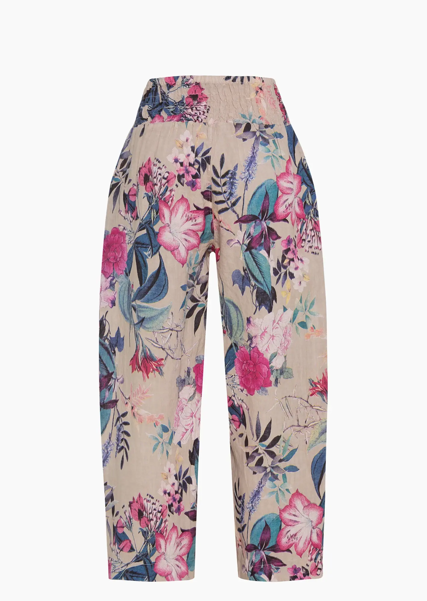 Leinenhose Wide Leg, crema