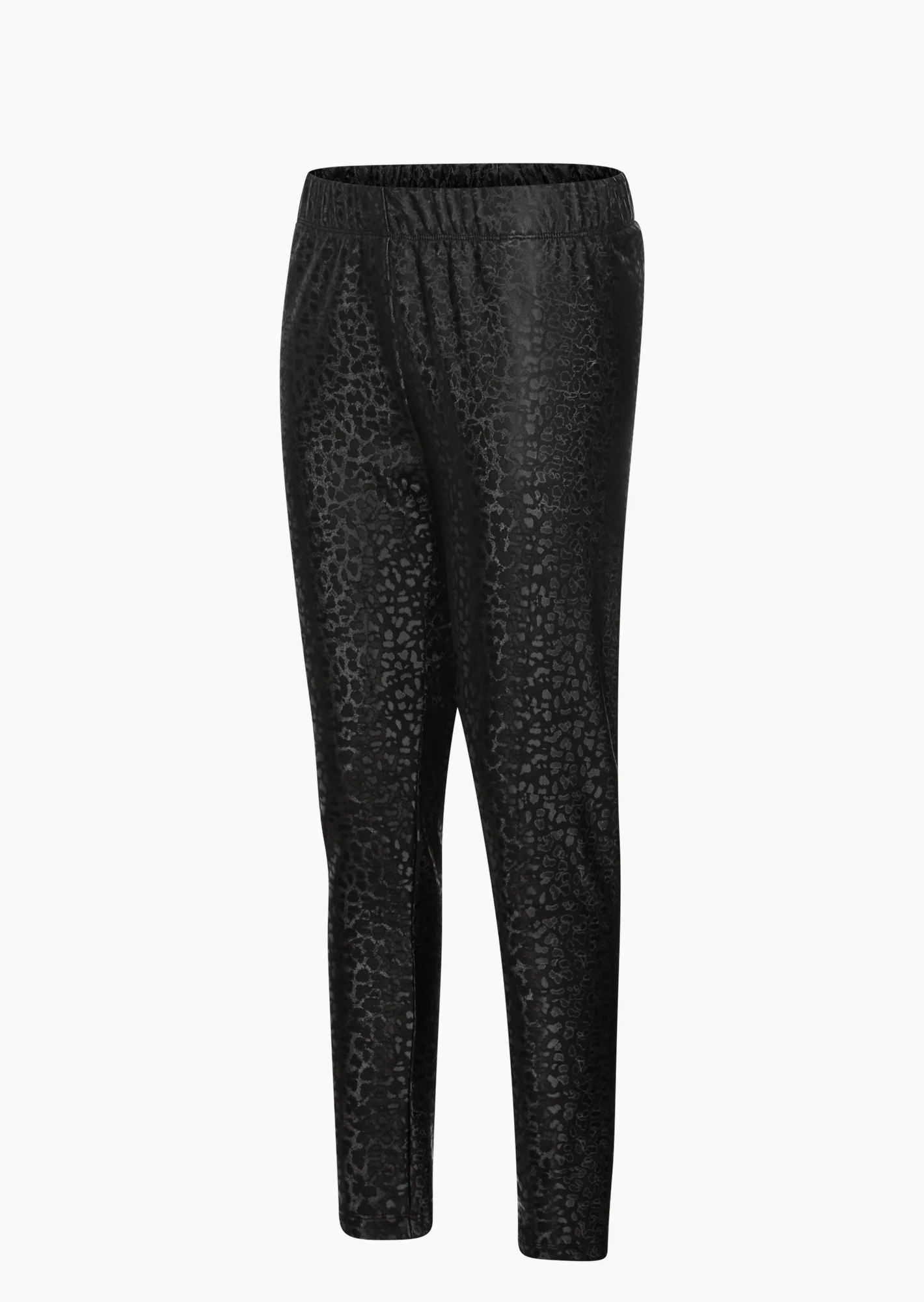 Leggings im Animalprint, schwarz
