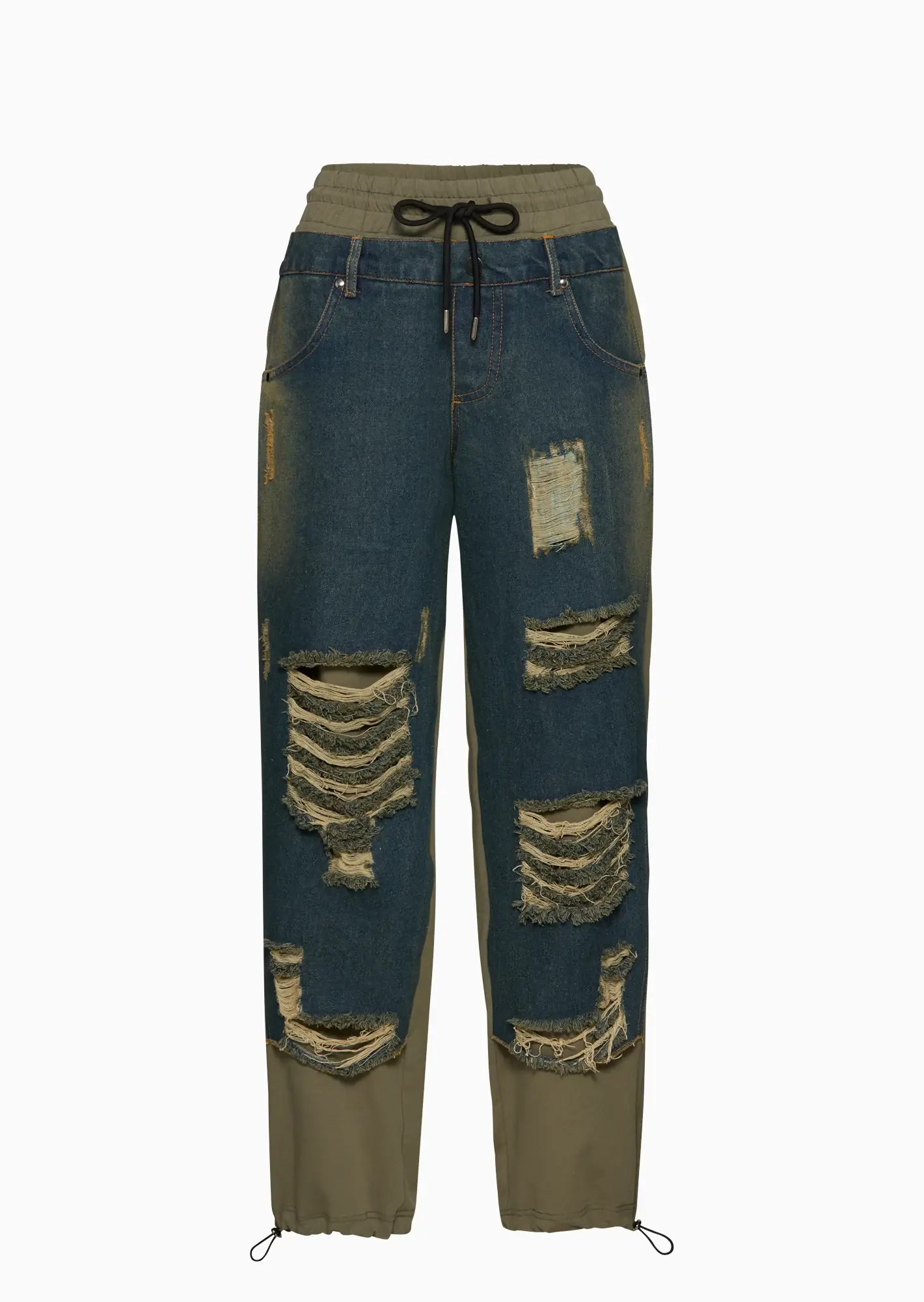 Pants in Destroyed-Optik, blue denim