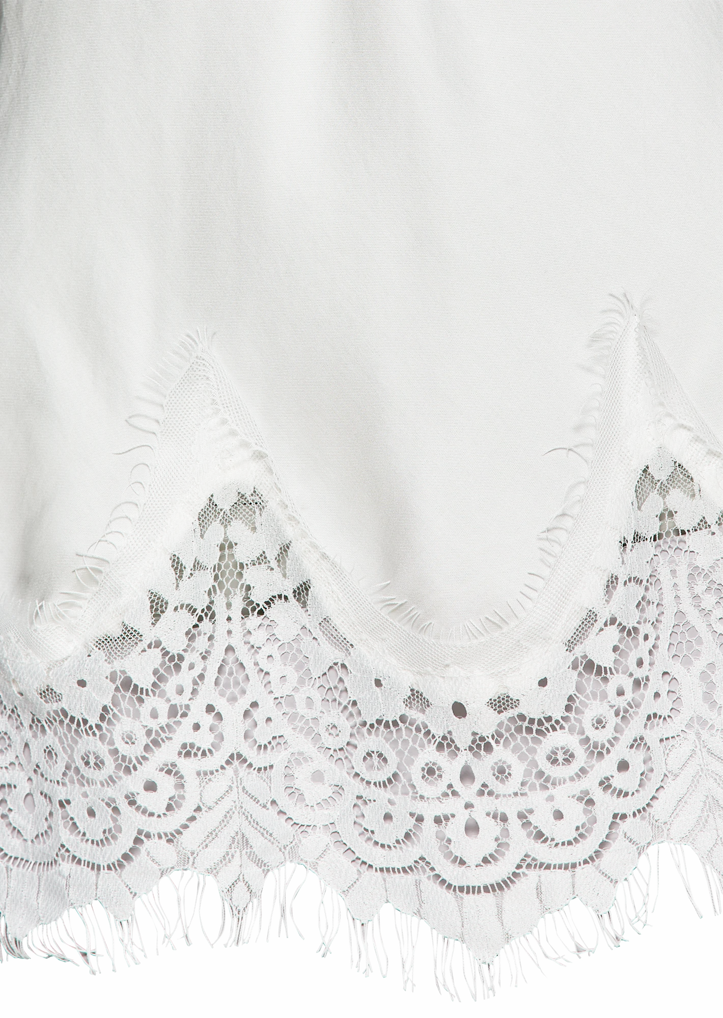 Top aus Viskose-Satin, weiss