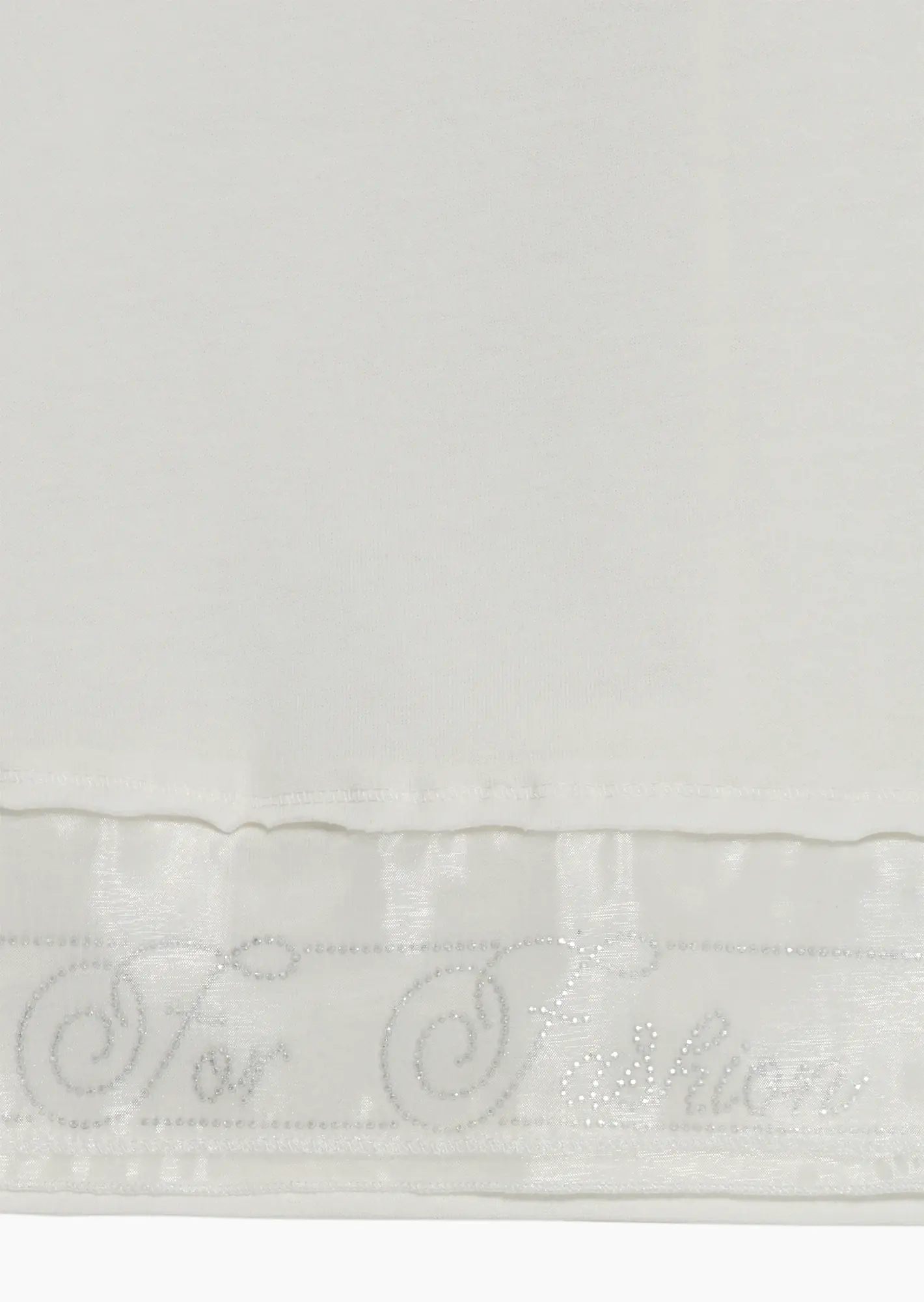 Shirt mit Organzadetails, offwhite
