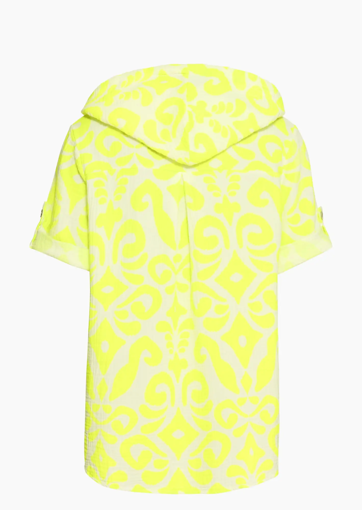 Musselinbluse mit Print, gelb