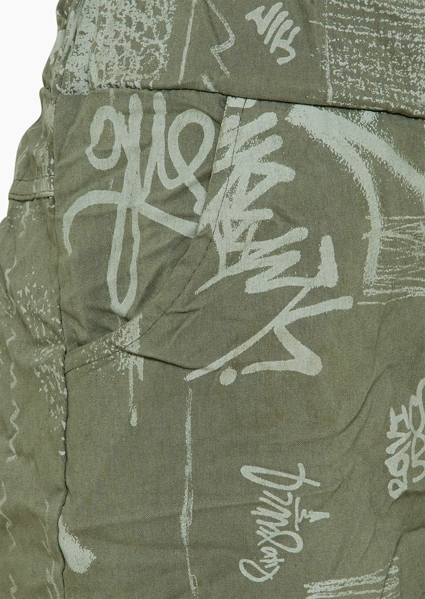 Capri-Joggpants mit Print, khaki