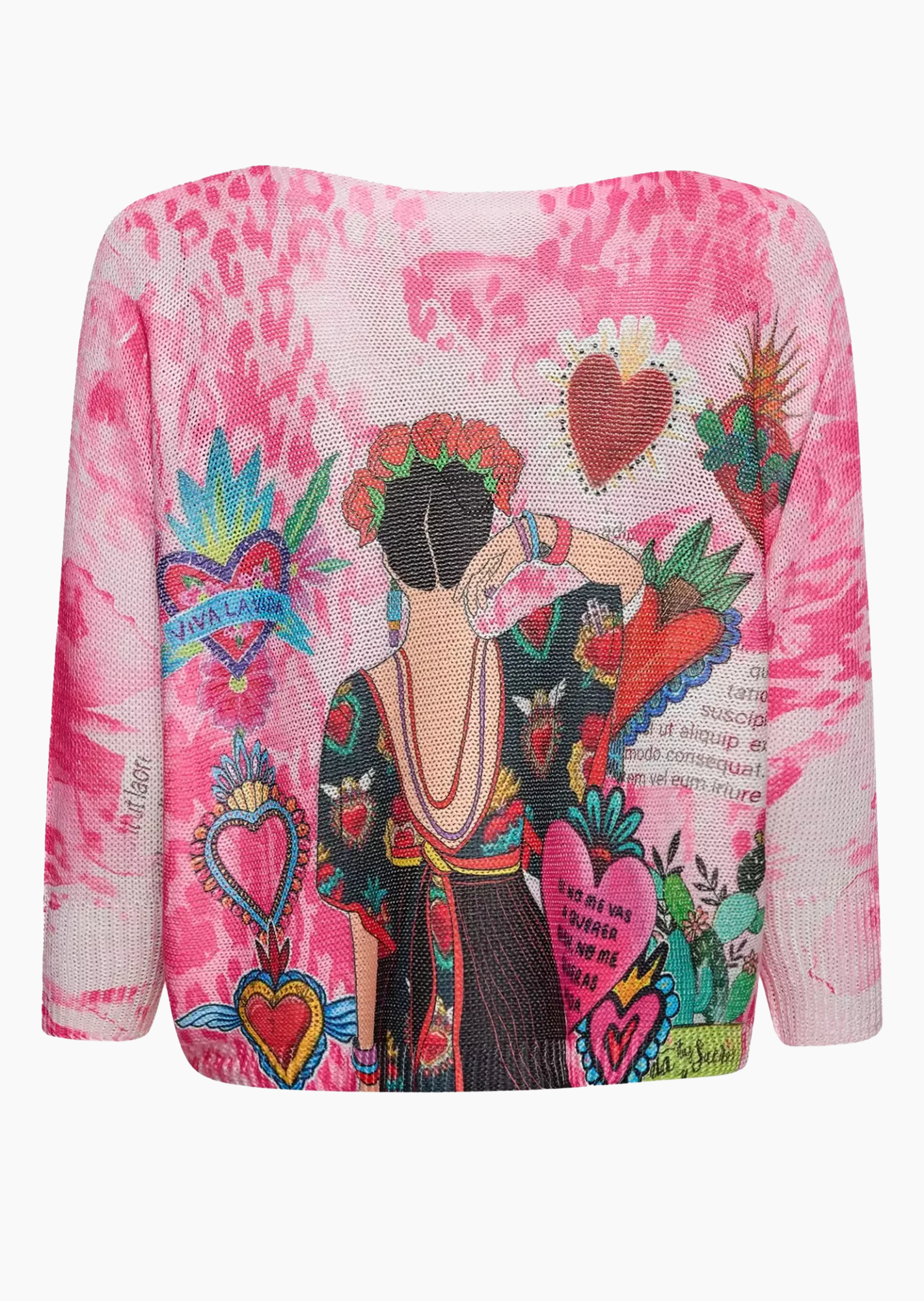 Statement-Strickpullover 'Viva La Vida', pink