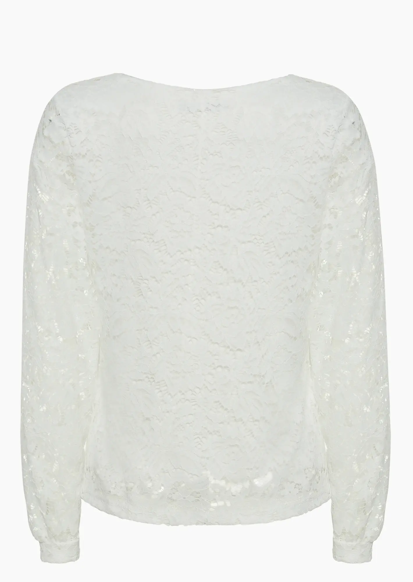 Shirt mit Alloverspitze, weiß