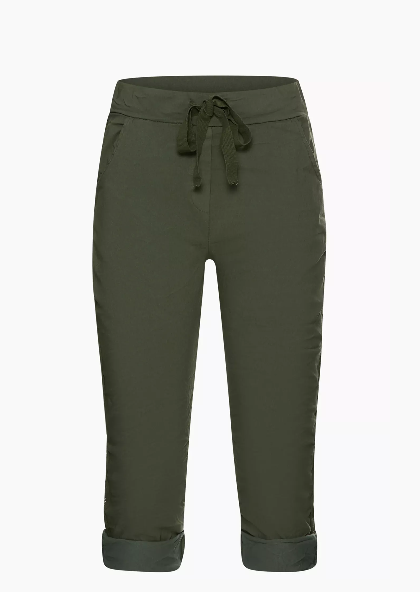 Capri-Joggpants mit Galonstreifen, khaki