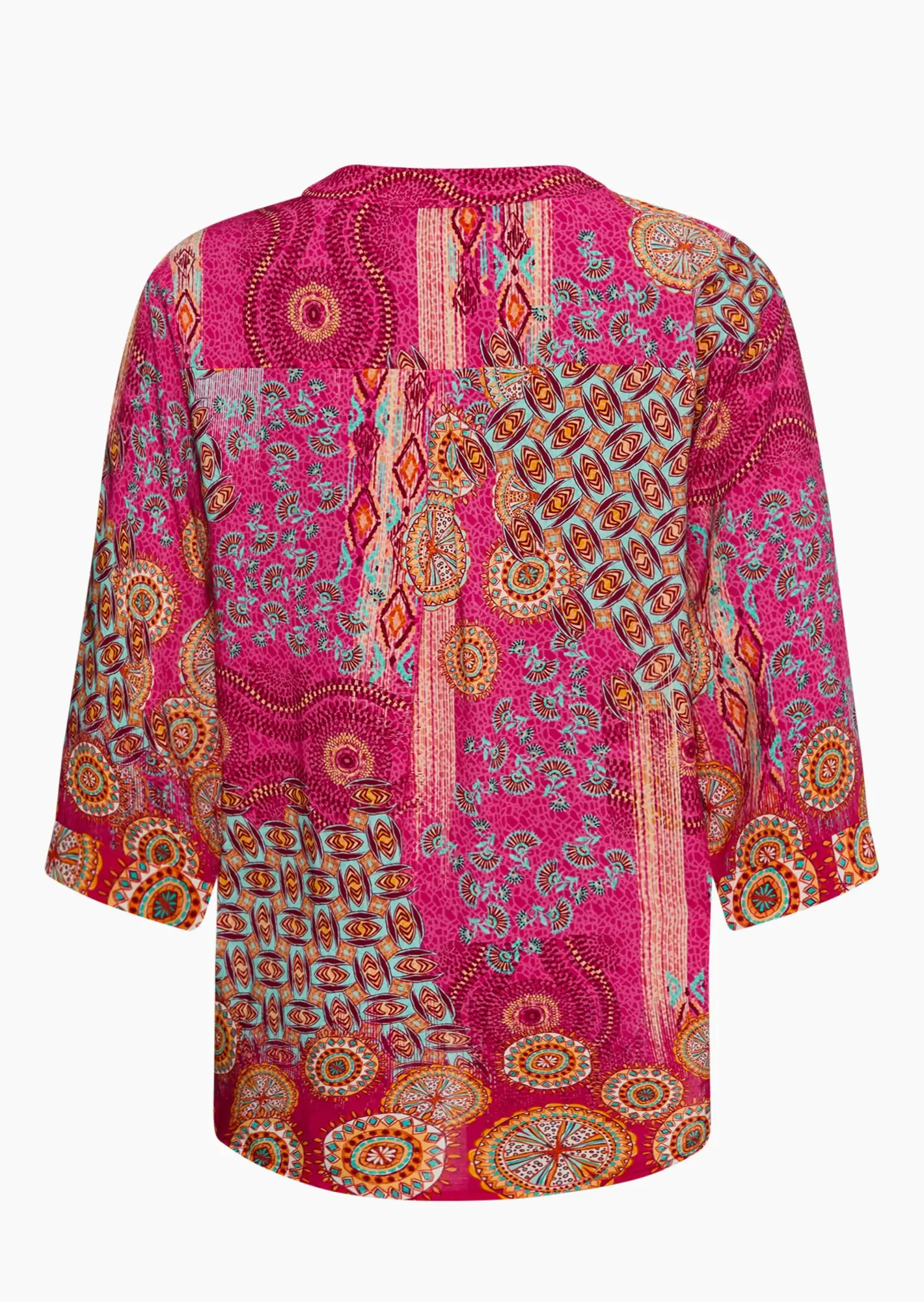 Bluse im Alloverprint, pink