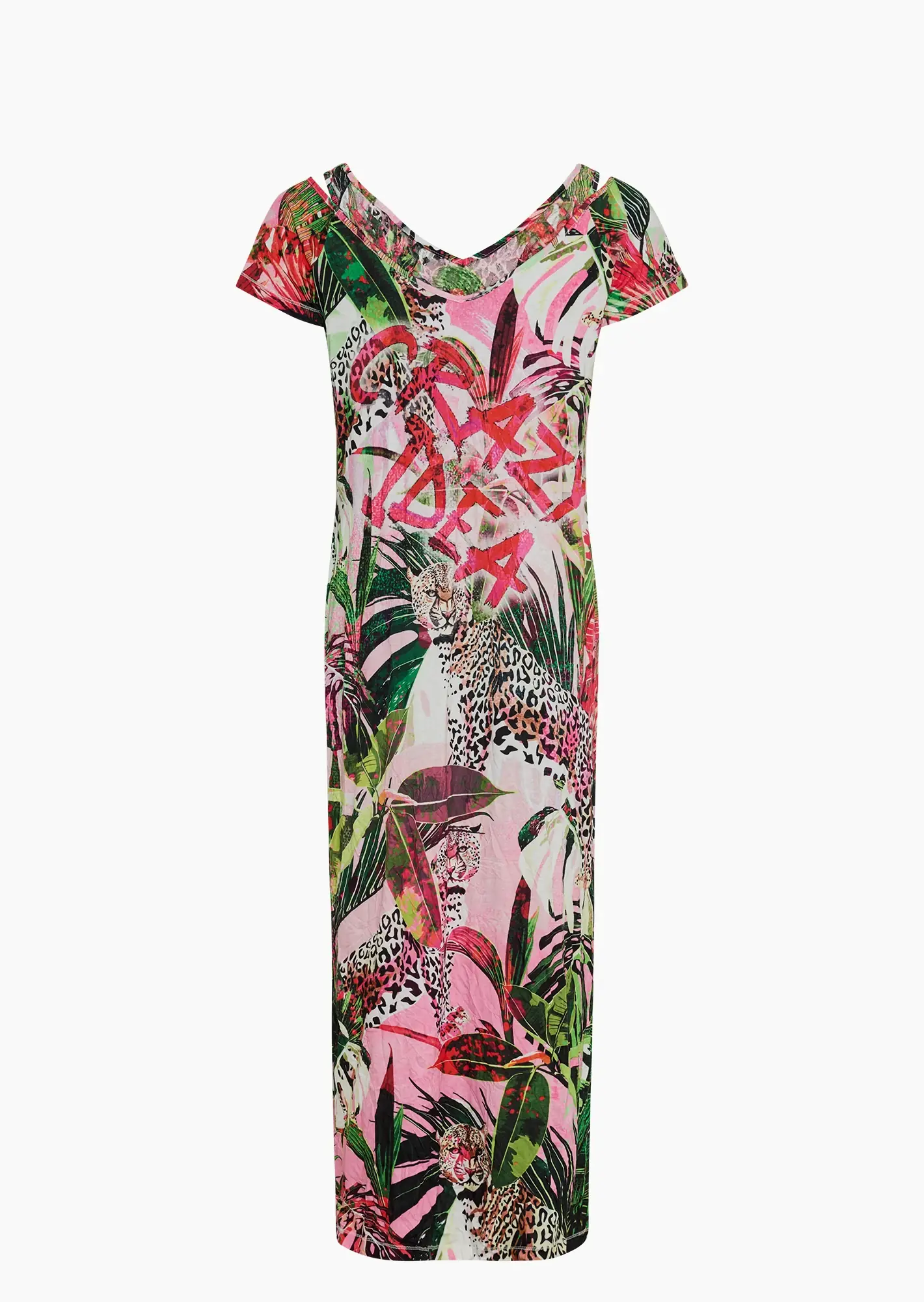 verspieltes Kleid mit Alloverprint, bunt