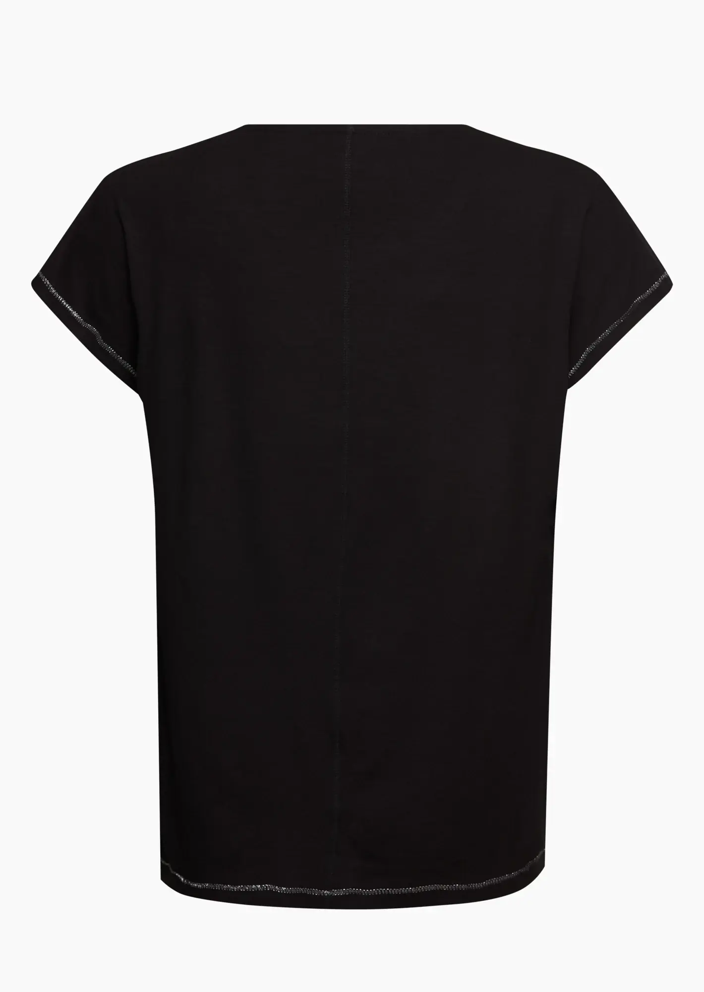 Shirt mit Animaldetail, schwarz