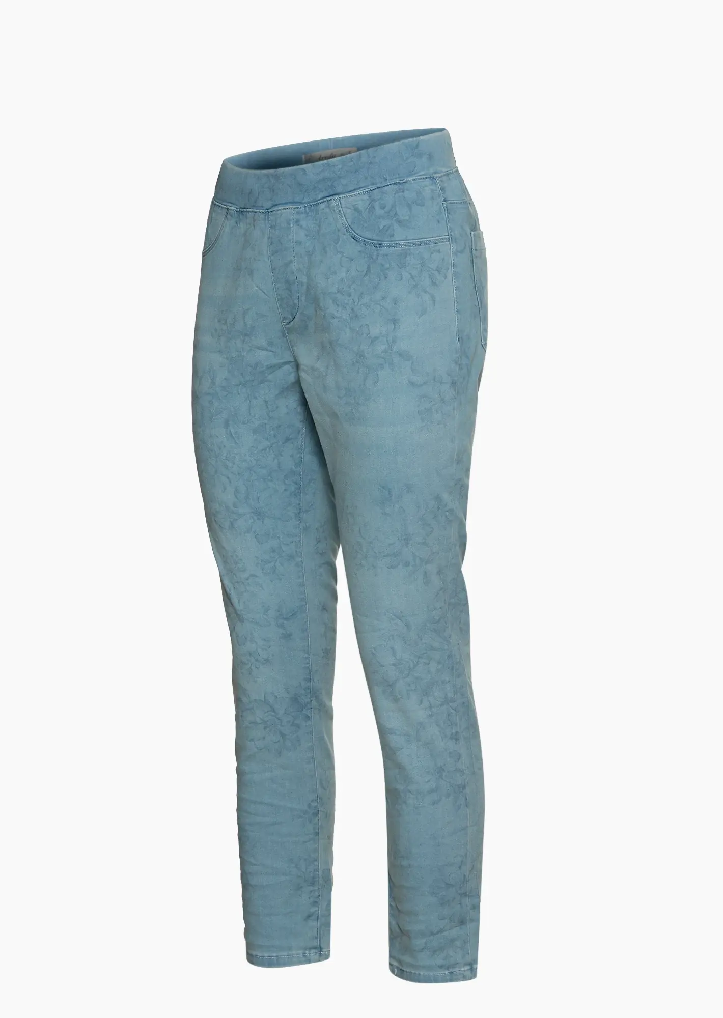 Jeggings mit dezentem Print, light blue denim
