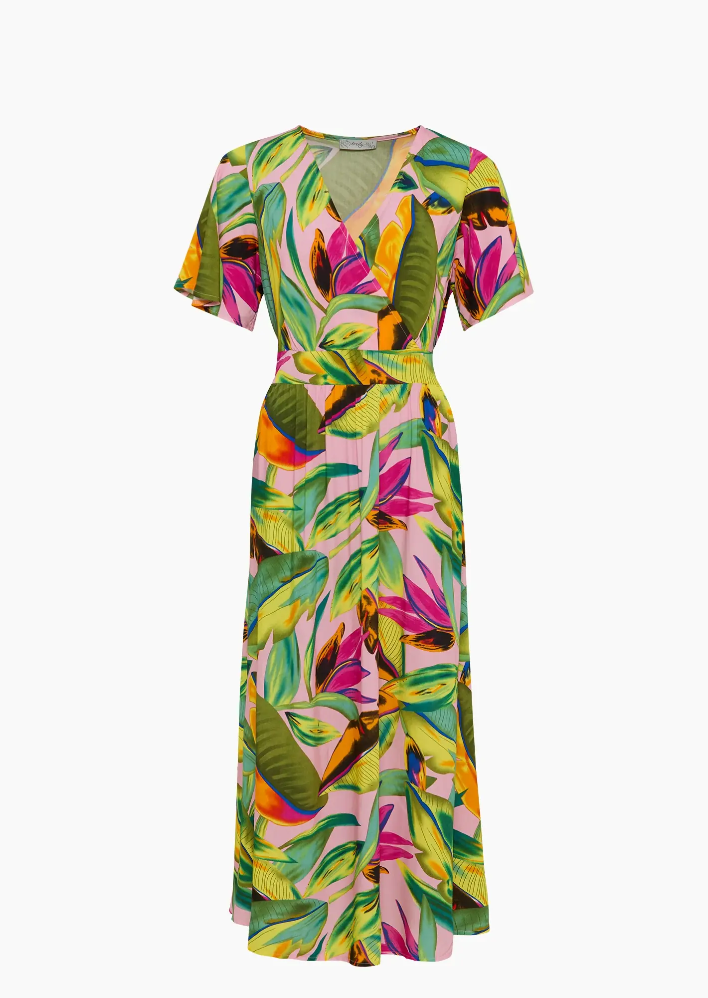 gemustertes Maxi-Kleid, bunt