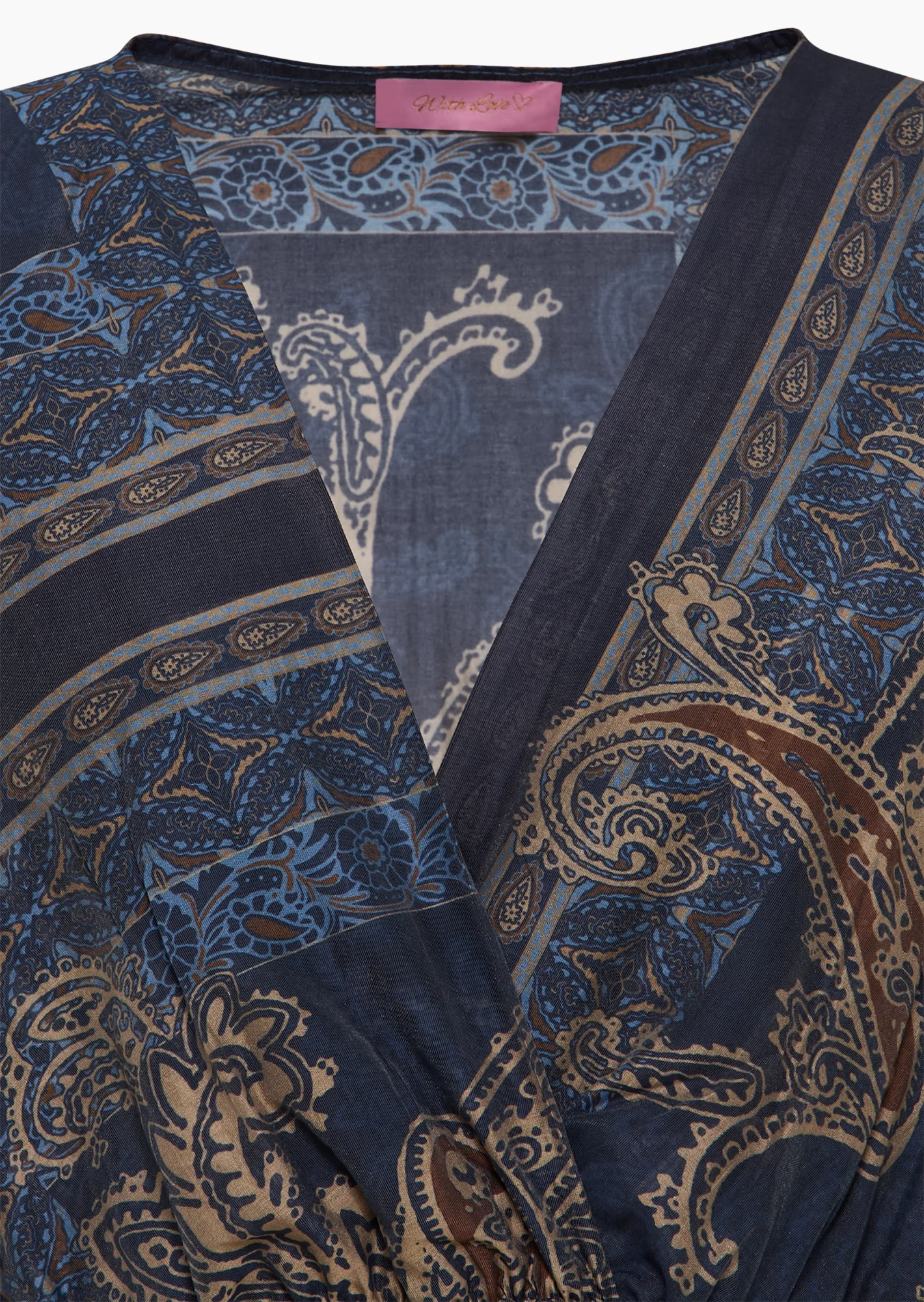leichtes Kleid im Alloverprint, navy
