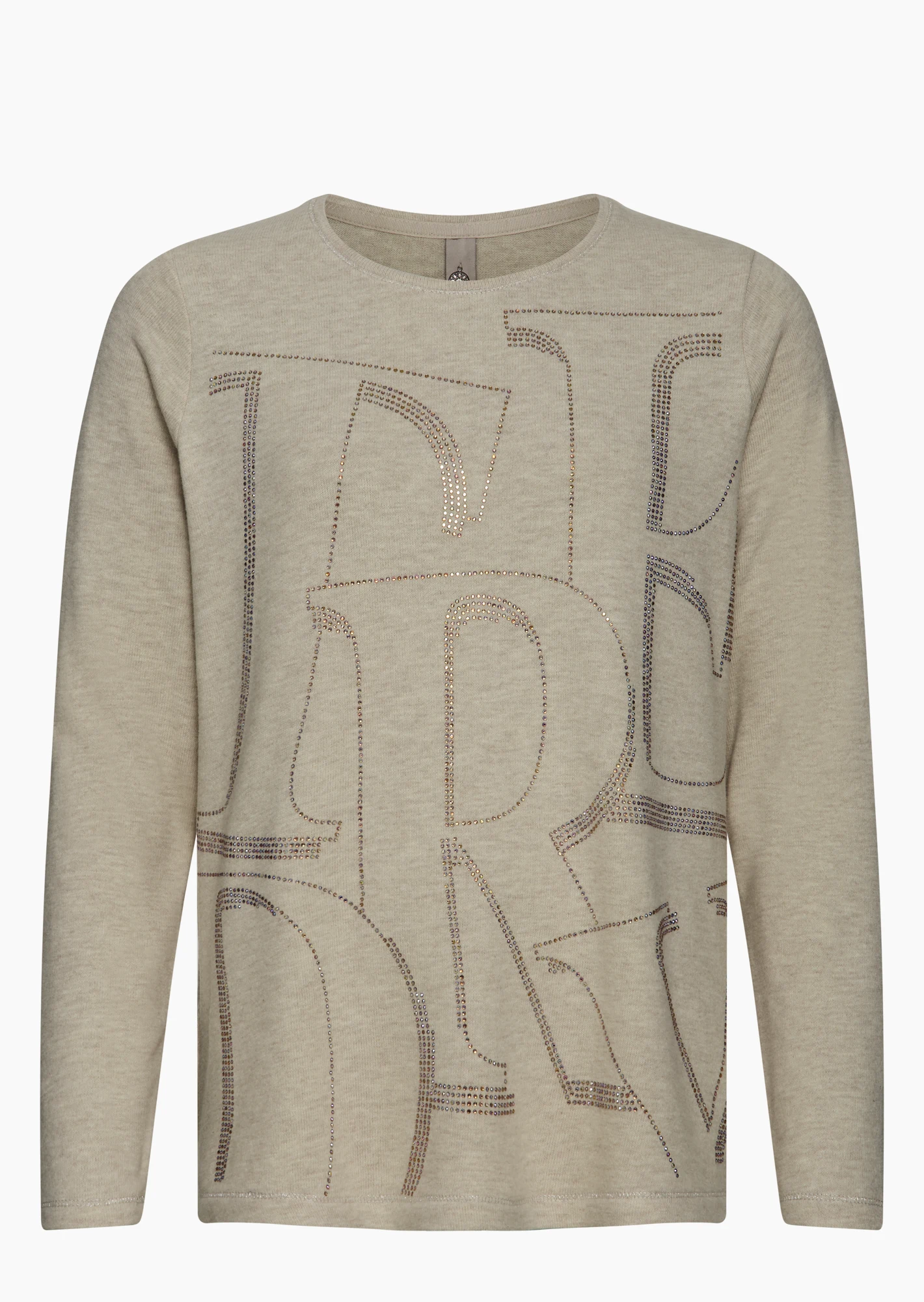 Langarmshirt kuschelig, sand-melange
