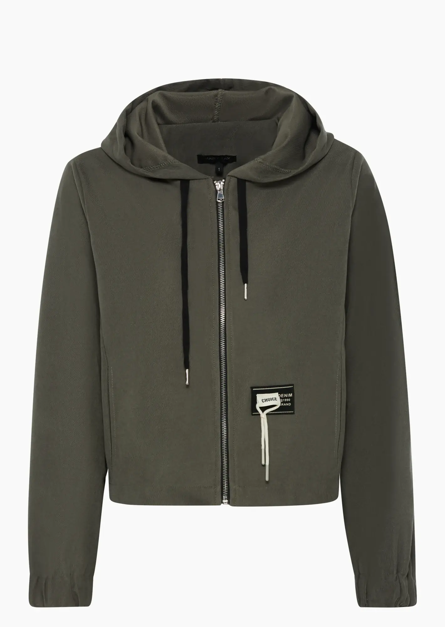 kurze Jacke in Cord-Optik, khaki