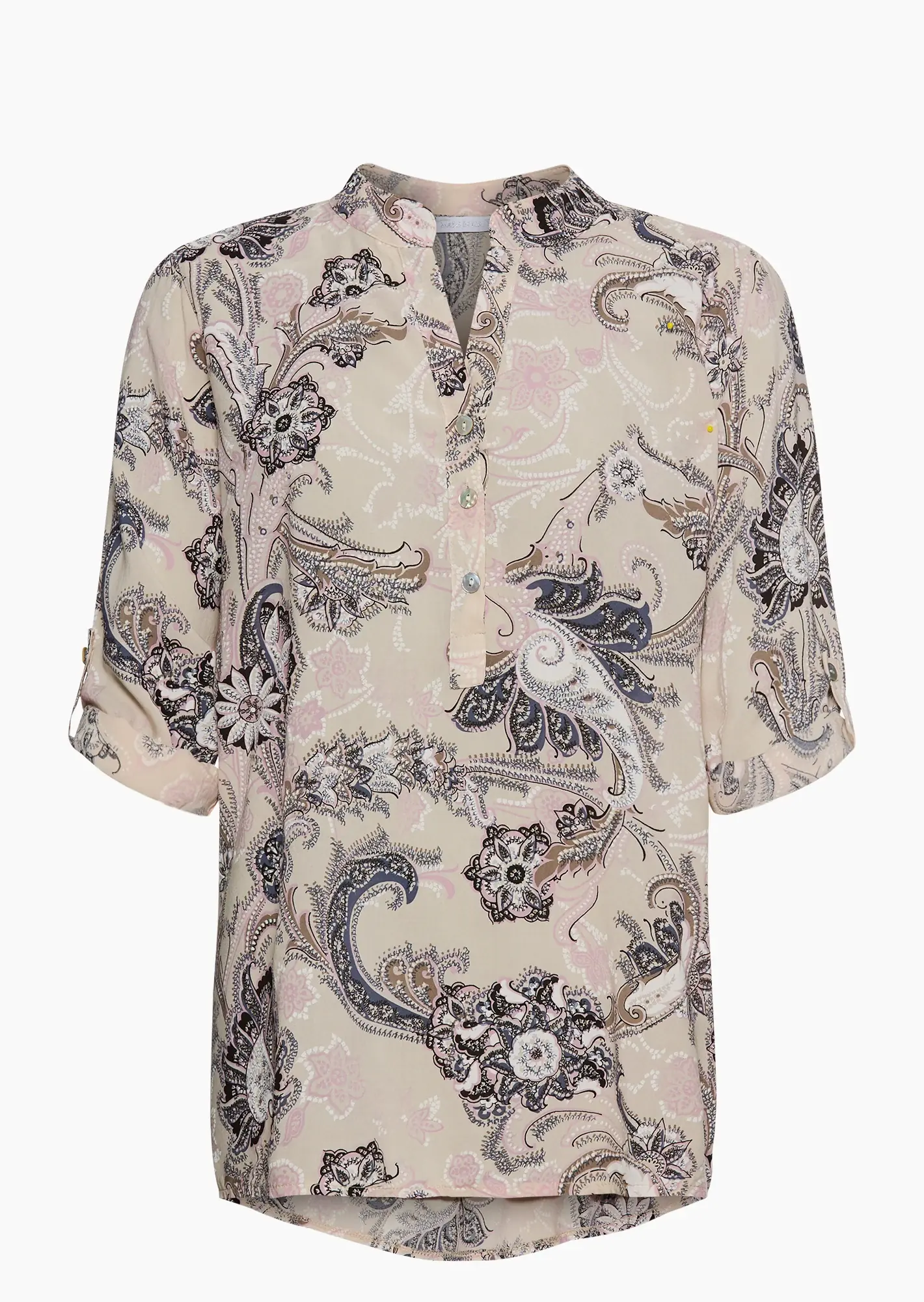 Bluse Alloverprint, crema