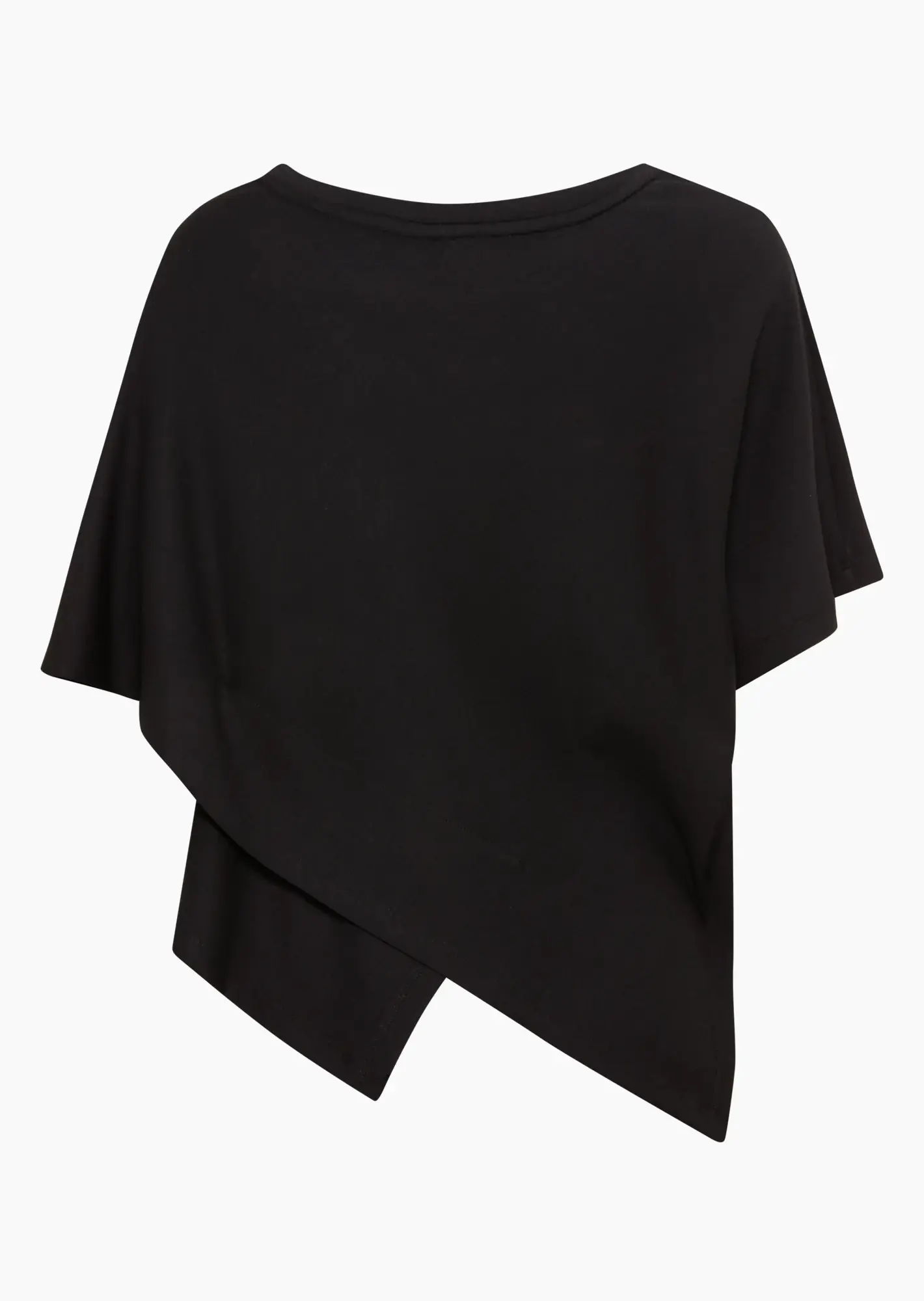 Leichtes Sweatshirt in Asymmetrie, schwarz