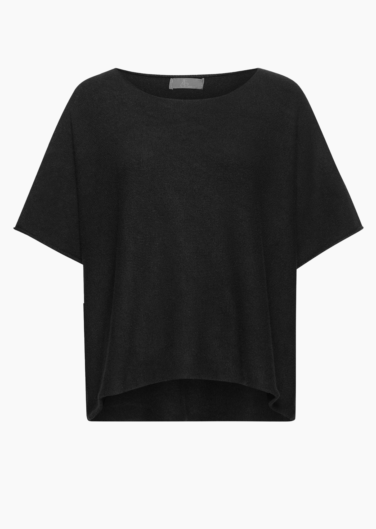 stylischer Strickpullover, schwarz