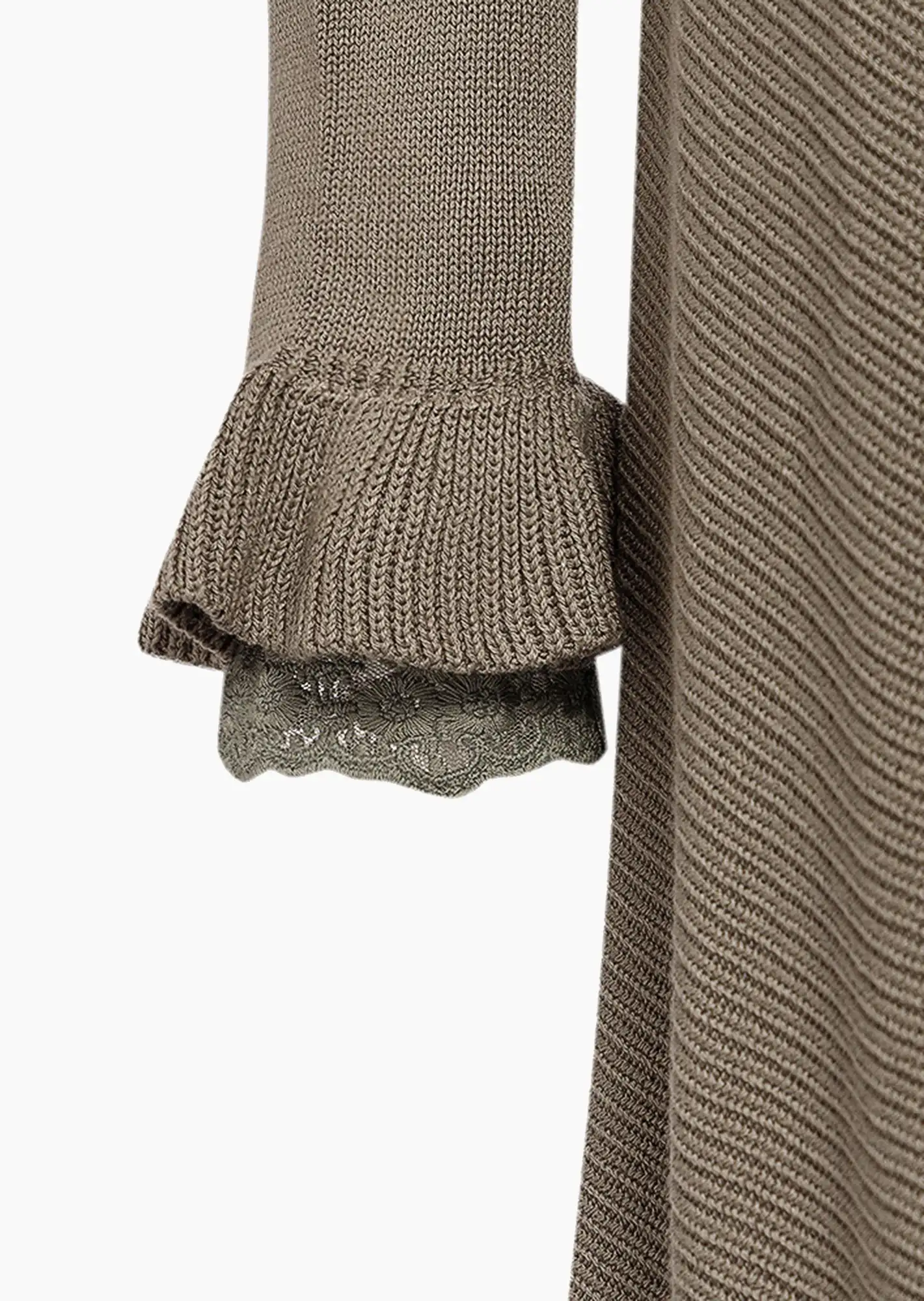 Strickpullover 'Vokuhila', salbei
