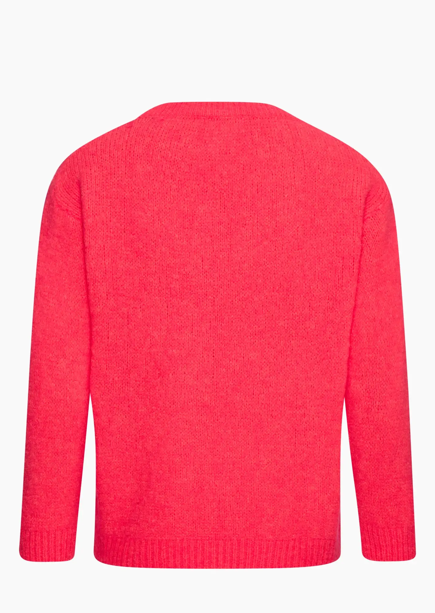 kuscheliger Strickpullover, neon lobster