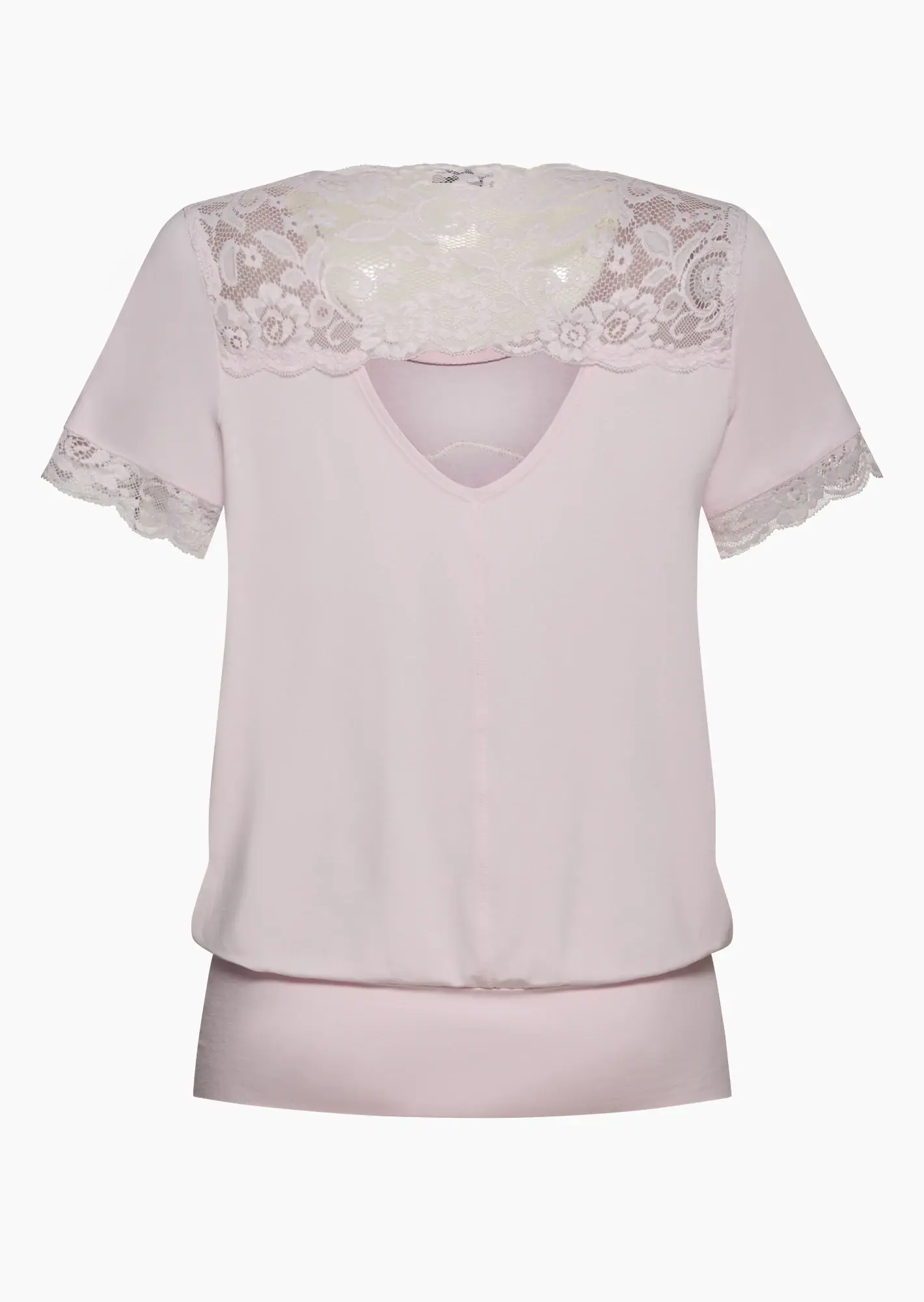 Shirt mit dekorativer Spitze,