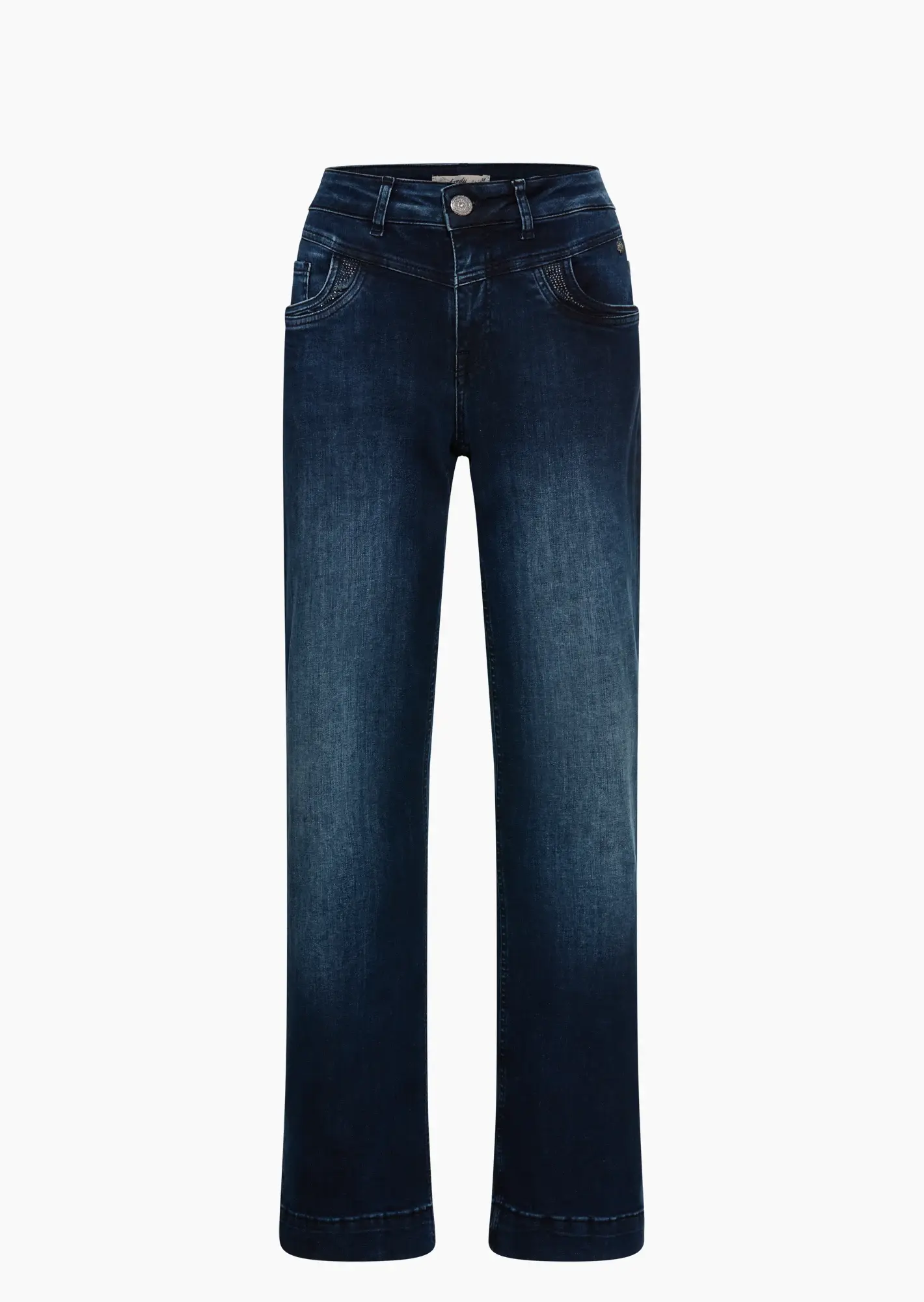 Wide Leg Jeans, dark blue denim