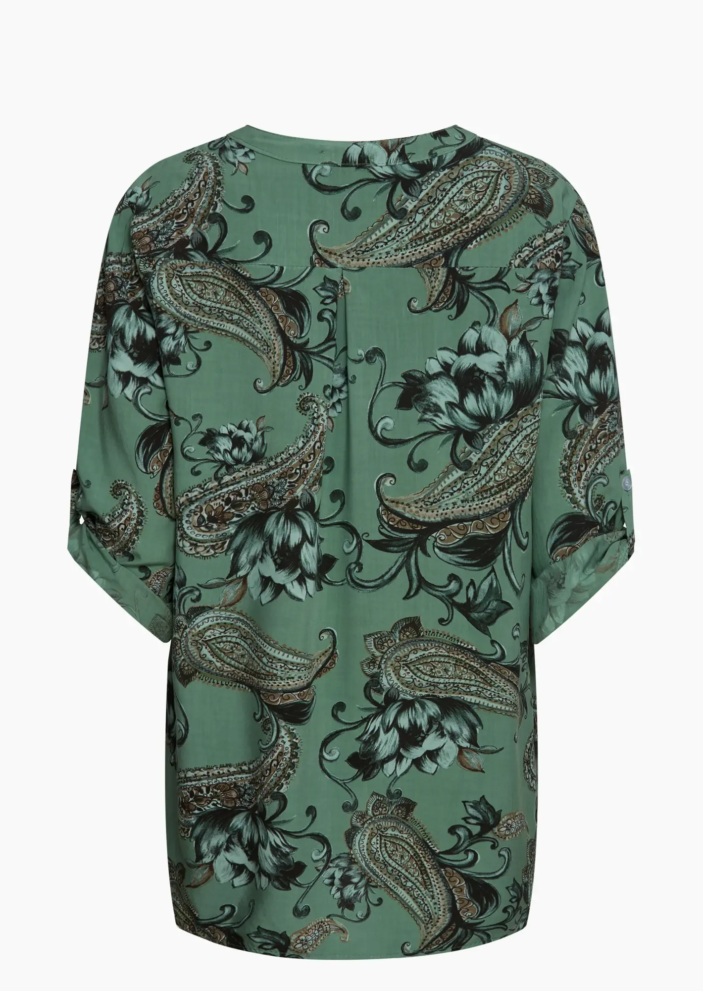 Bluse mit Mustern, misty green