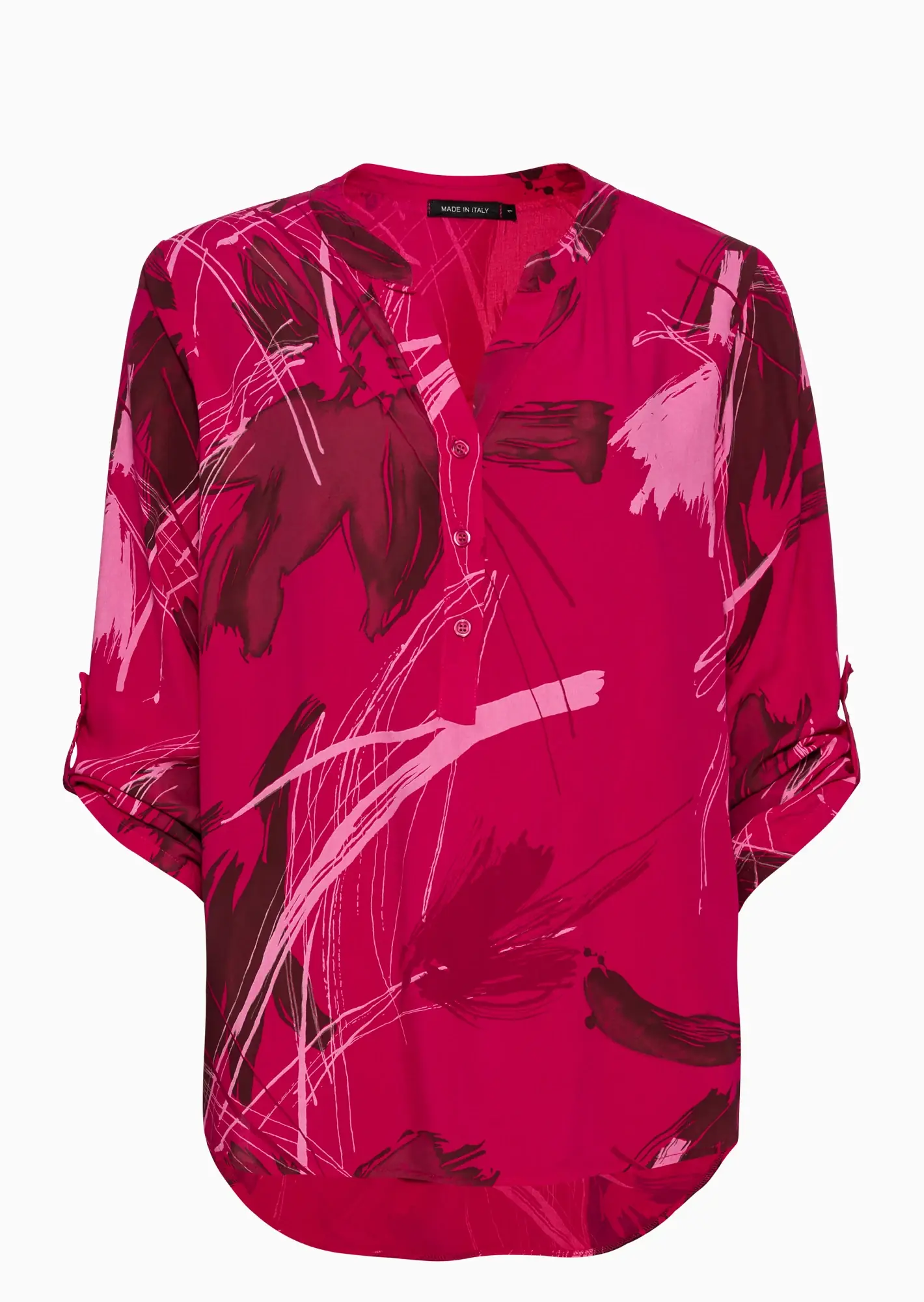 Bluse im Alloverprint, pink