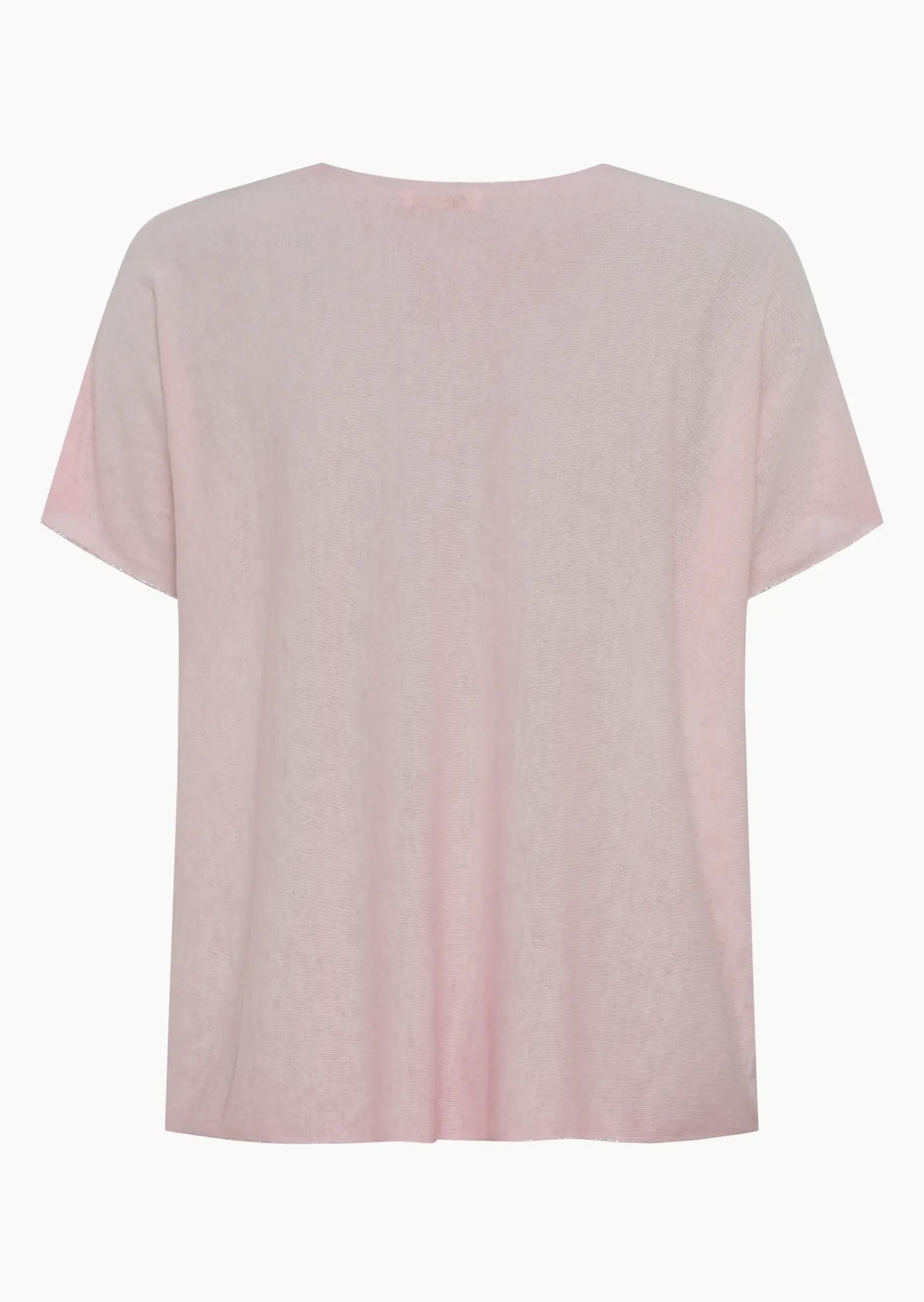 feingestricktes Shirt mit Glitzernaht, mandelblüte