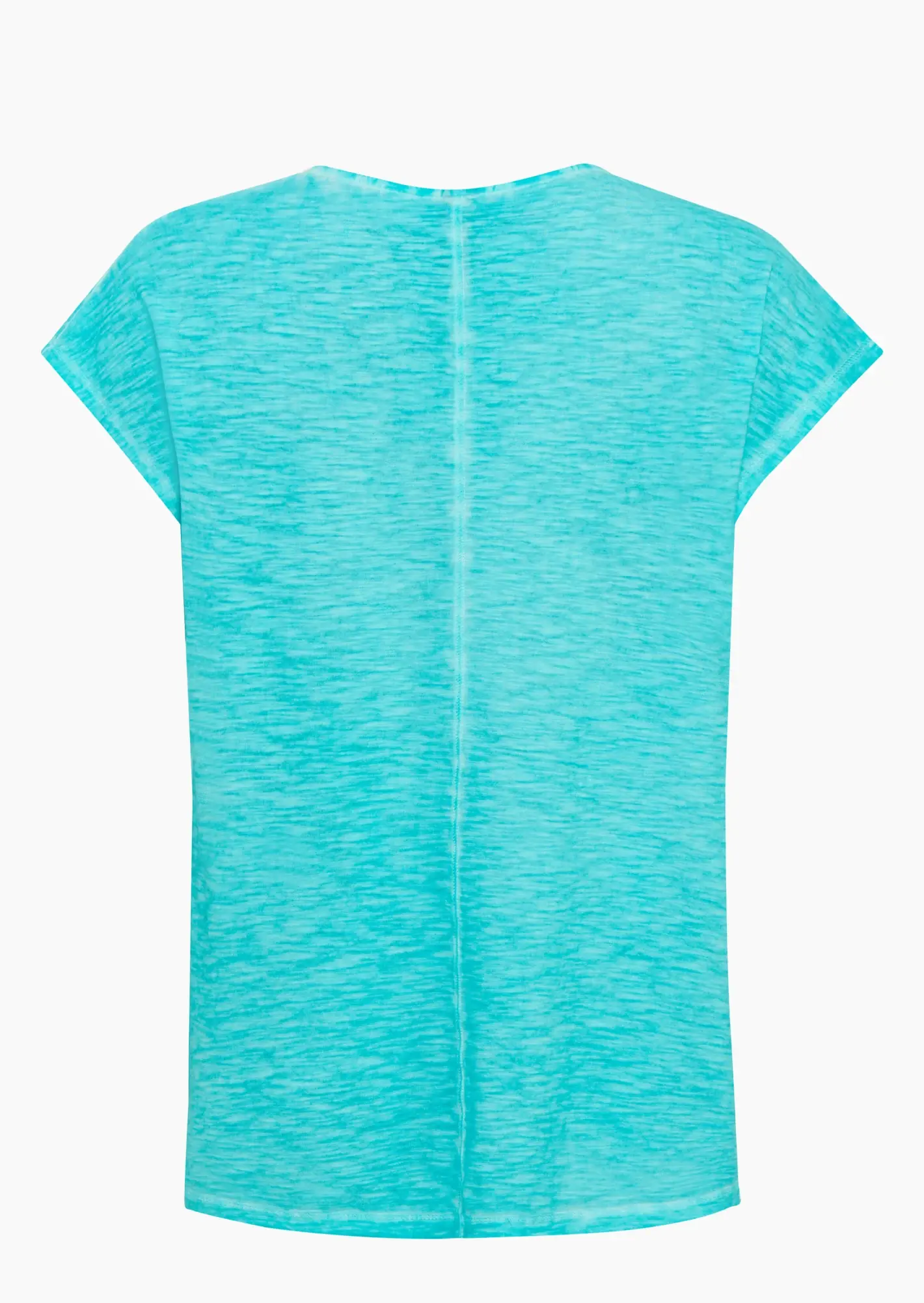 Shirt Frauenkopf mit Ziersteinen, türkis